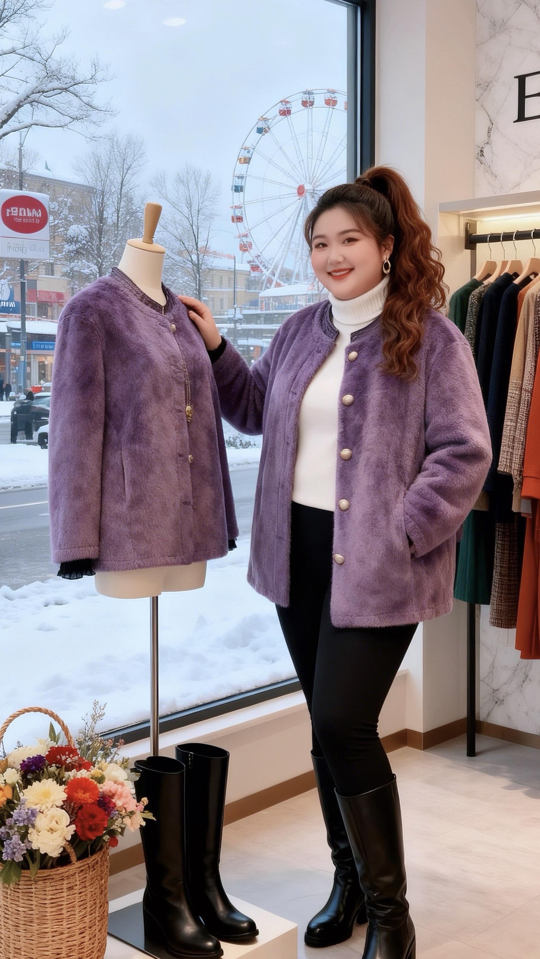 大码女装保暖外套 高级感穿搭 胖妹妹的冬季有效穿搭穿搭提升精致感的小巧思