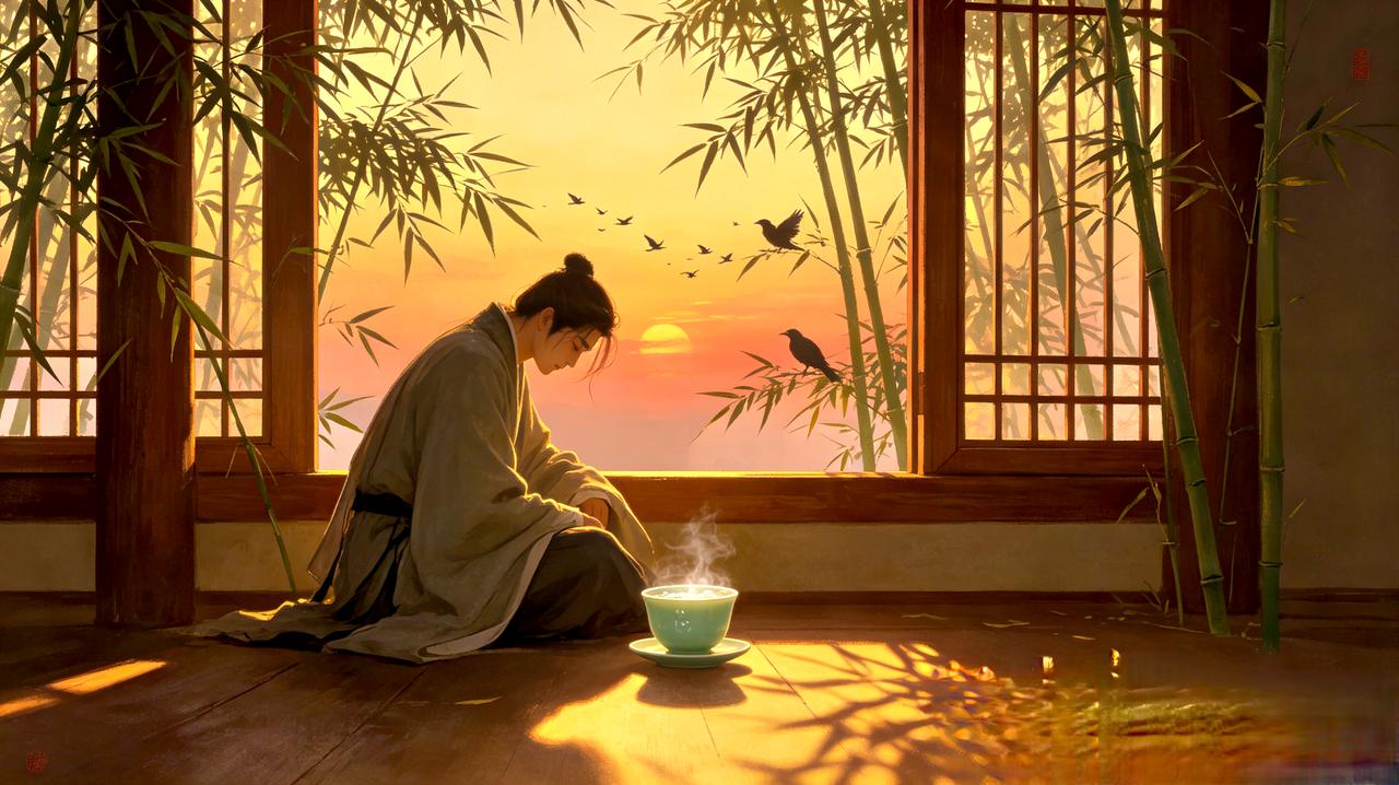 【原创作品】
 七绝•候人不至
     文/张和平
竹影横墙日渐斜，无言孤坐啜