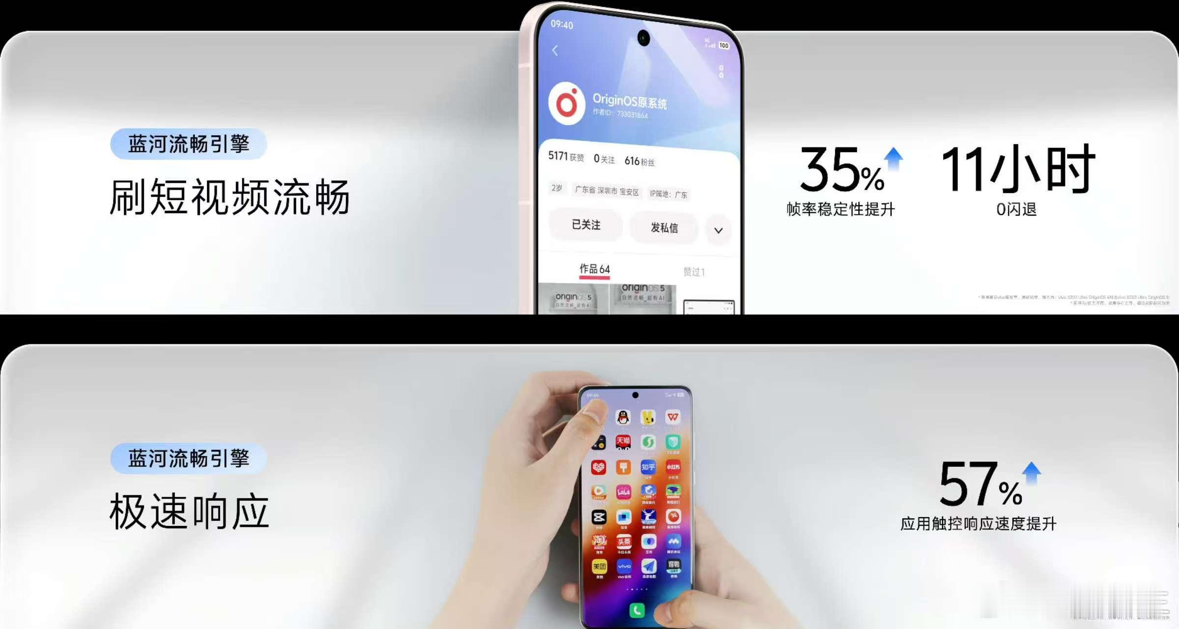 2025vivo开发者大会蓝河流畅引擎，也让刷短视频的体验得到大幅提升。以主流的