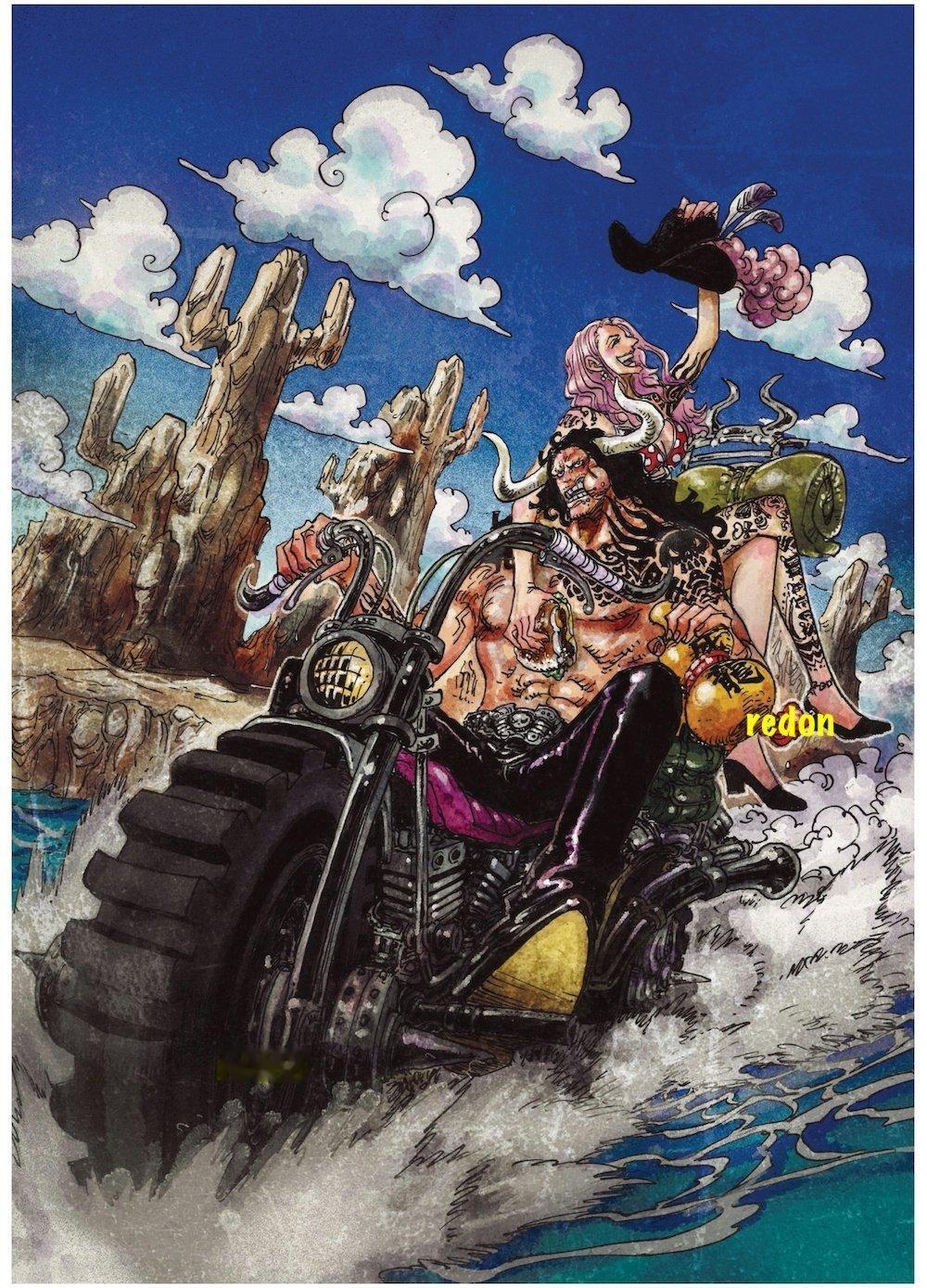 ONEPIECE magazin 18 情报图，来自尾田绘制的年轻大妈和凯多！骑