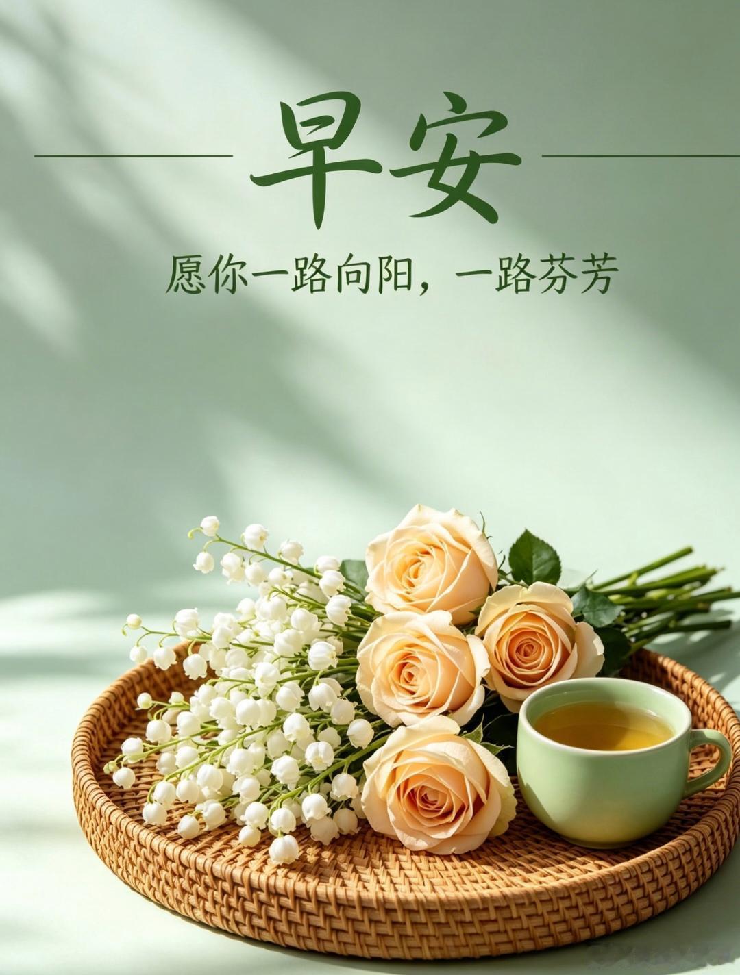 早安 早安。把昨日烦恼清零，带着温柔与热忱奔赴今日。不必追赶别人的节奏，按自己步