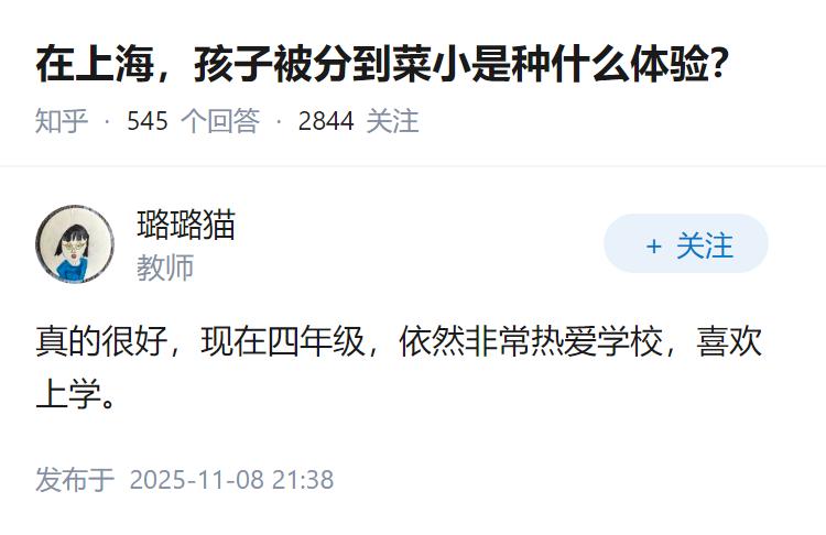 在上海，孩子被分到菜小是种什么体验？