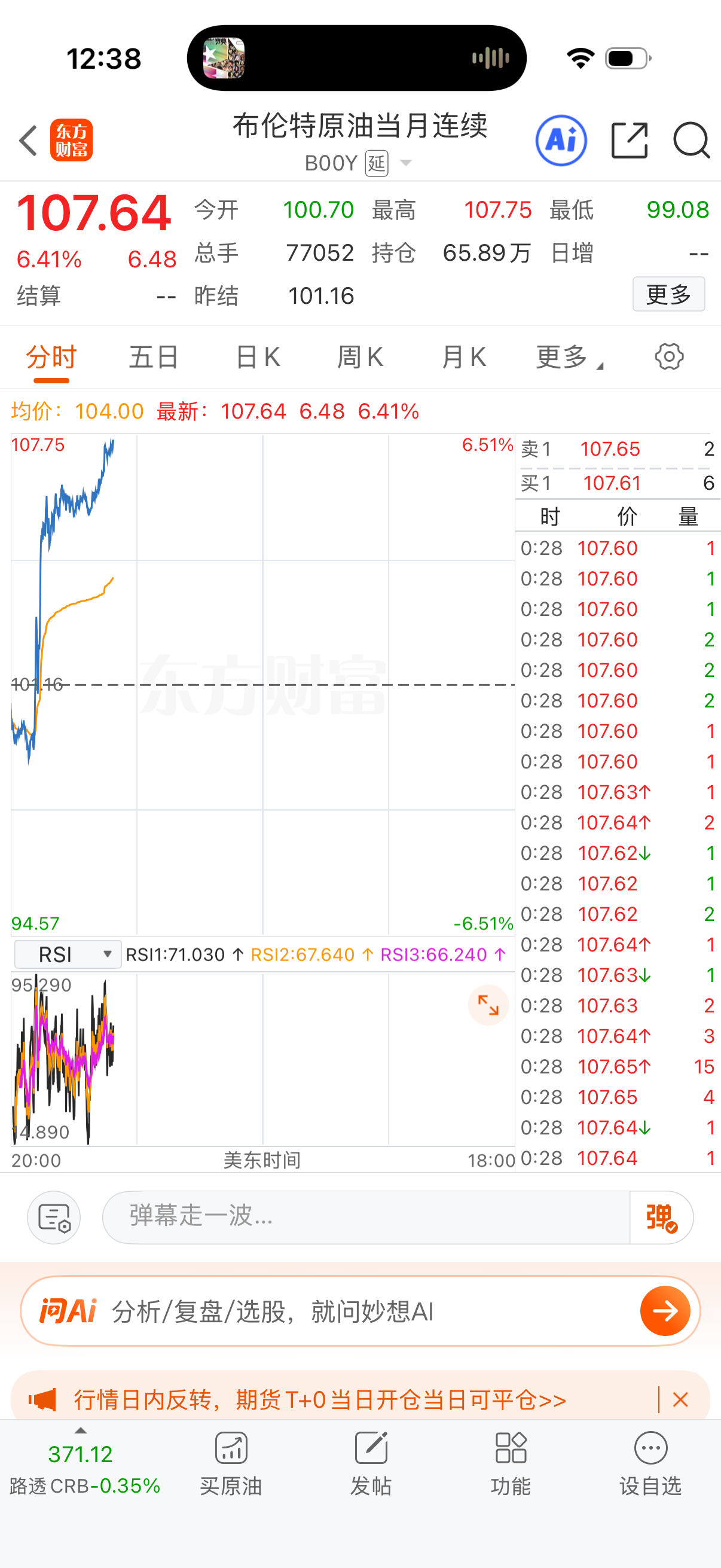 完蛋，油又继续涨，油一涨，其它通杀。 