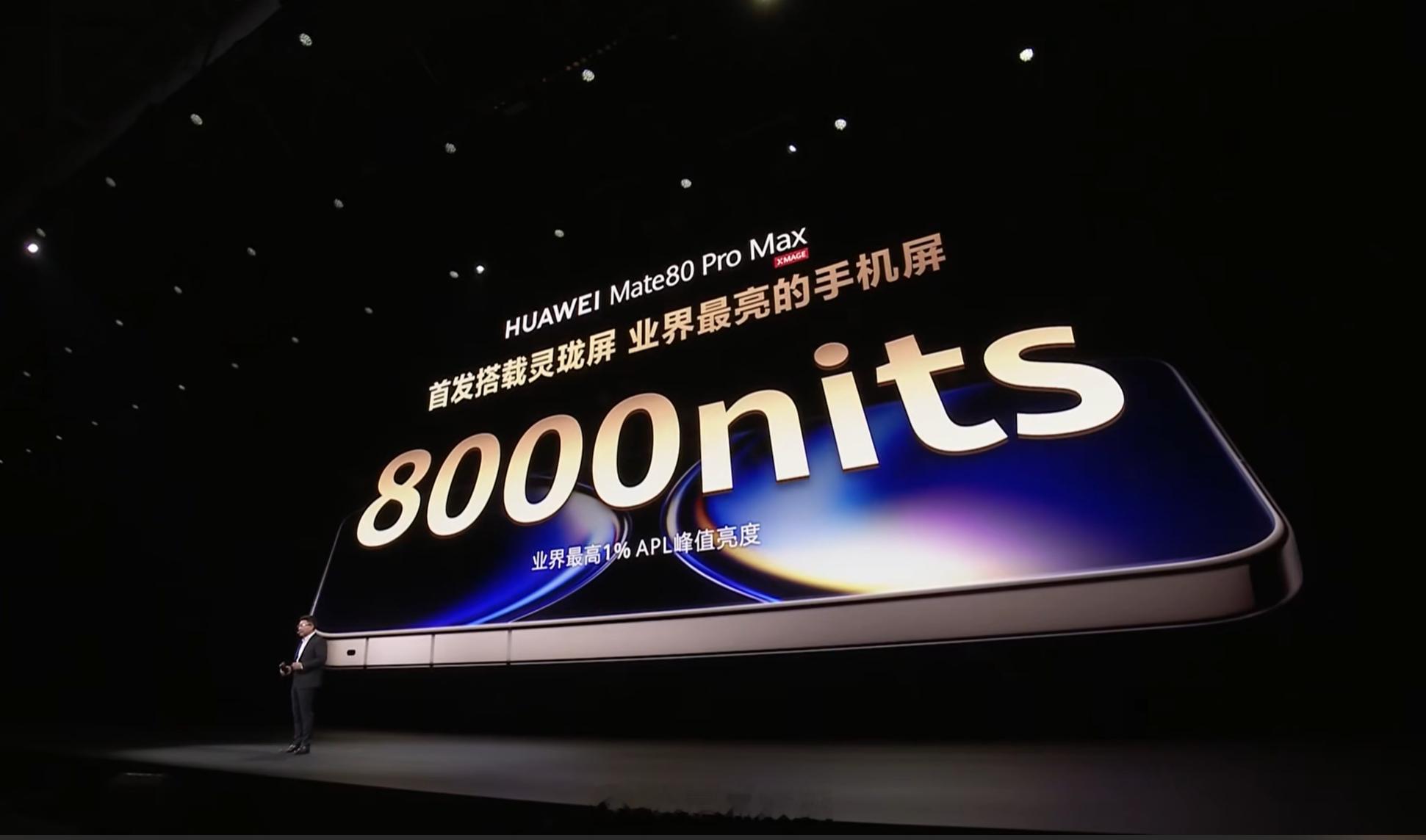 在此之前，最高亮度的手机屏幕是6000尼特...华为Mate80 ProMax首