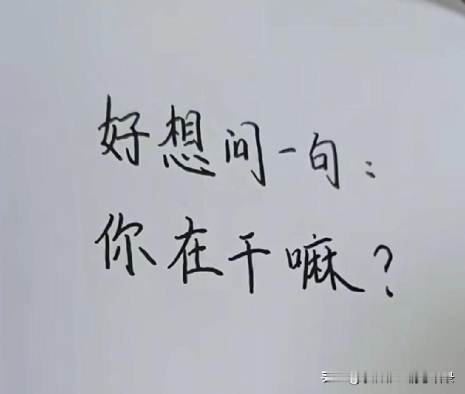 好想问一句
你在干嘛
哪怕心里早已
翻涌着万分想念
也只敢小心试探
很想很想跟你