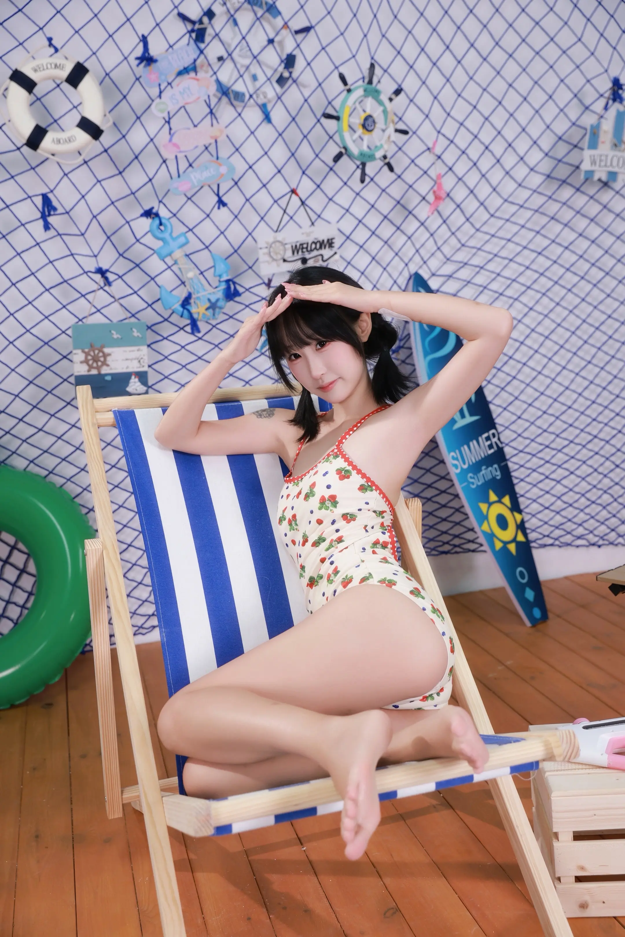 不用去海边！室内泳池布景拍清新夏日写真。室内仿真泳池泳装写真干货✨ 不...