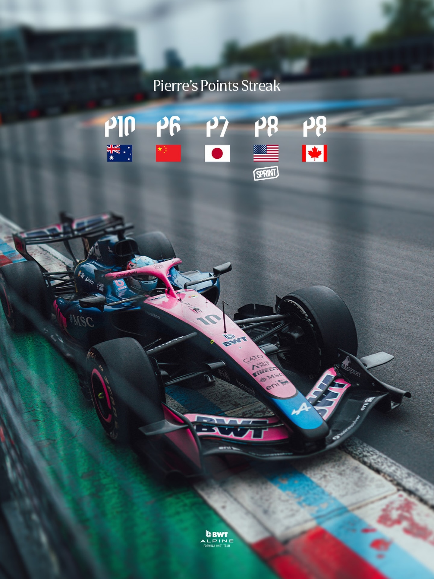 继续保持在每个比赛周拿到积分✅P10——澳大利亚🇦🇺P6——中国🇨🇳P7