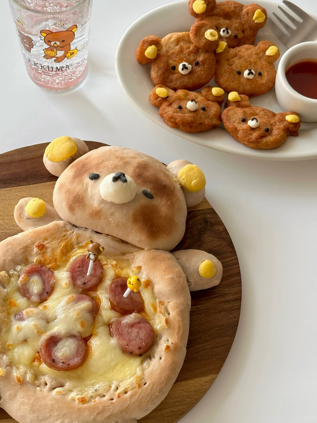 轻松熊套餐～低卡辣椒酱披萨&麦乐鸡