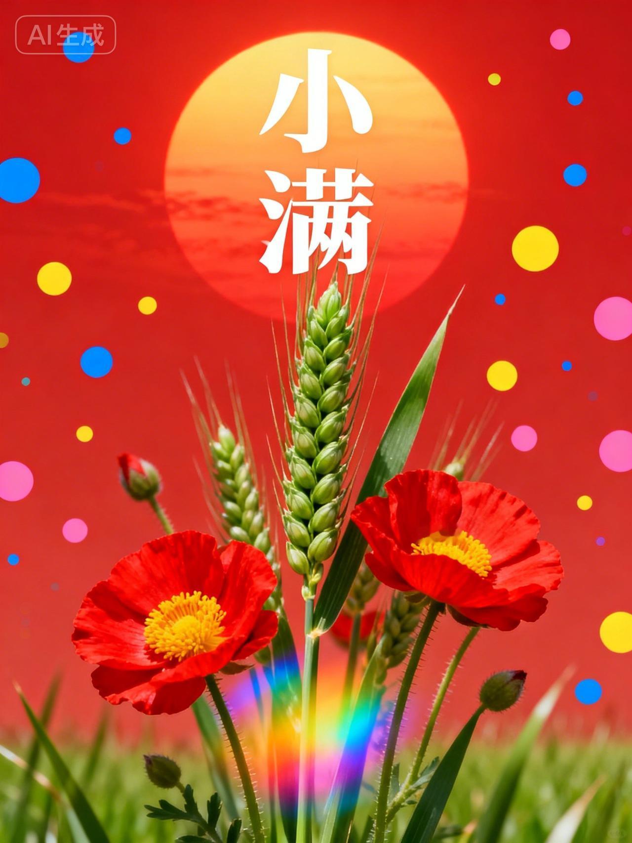 《水调歌头·小满》
浅夏风初暖，小得满人间。
秧青麦润，一江烟水漾清澜。
苦菜郊