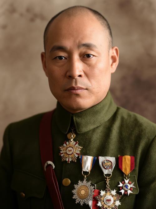 照片中的人是黄维纲，他是张自忠最倚重的接班人。
1940年，张自忠殉国，他继任第