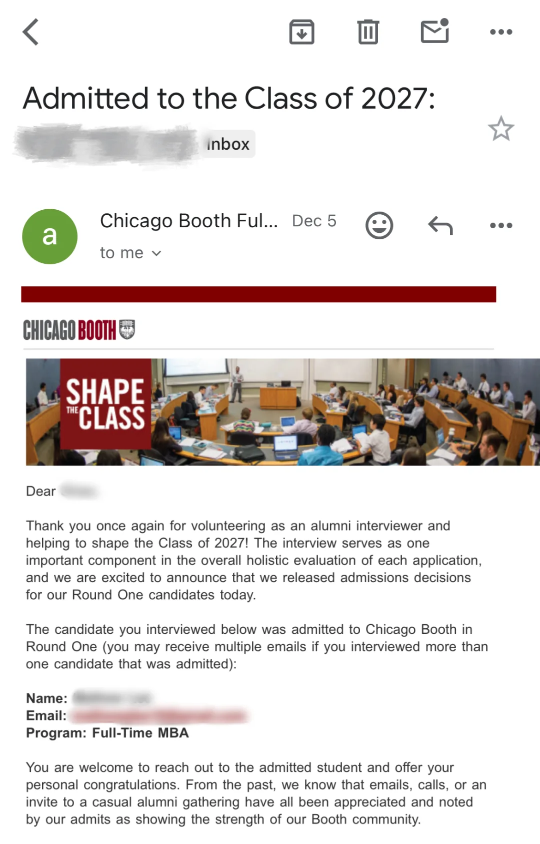 第一次做Booth面试官，拿到了R1录取结果