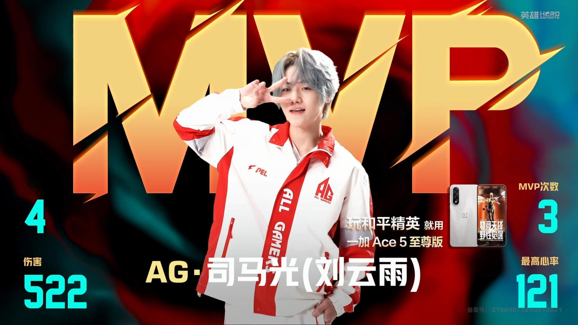 恭喜光光收获MVP，继续加油哦！！AG司马光夏决首个MVP ​​​