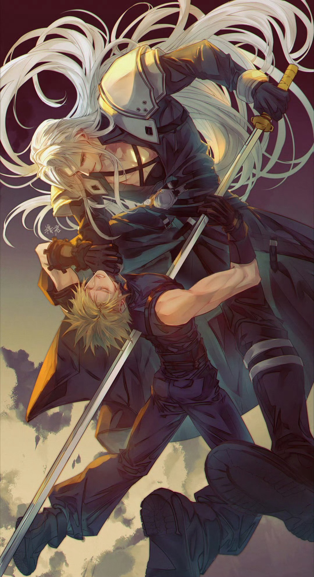 忽然想起来之前也画过这个动作 还画过三次萨菲罗斯x克劳德scff7sc