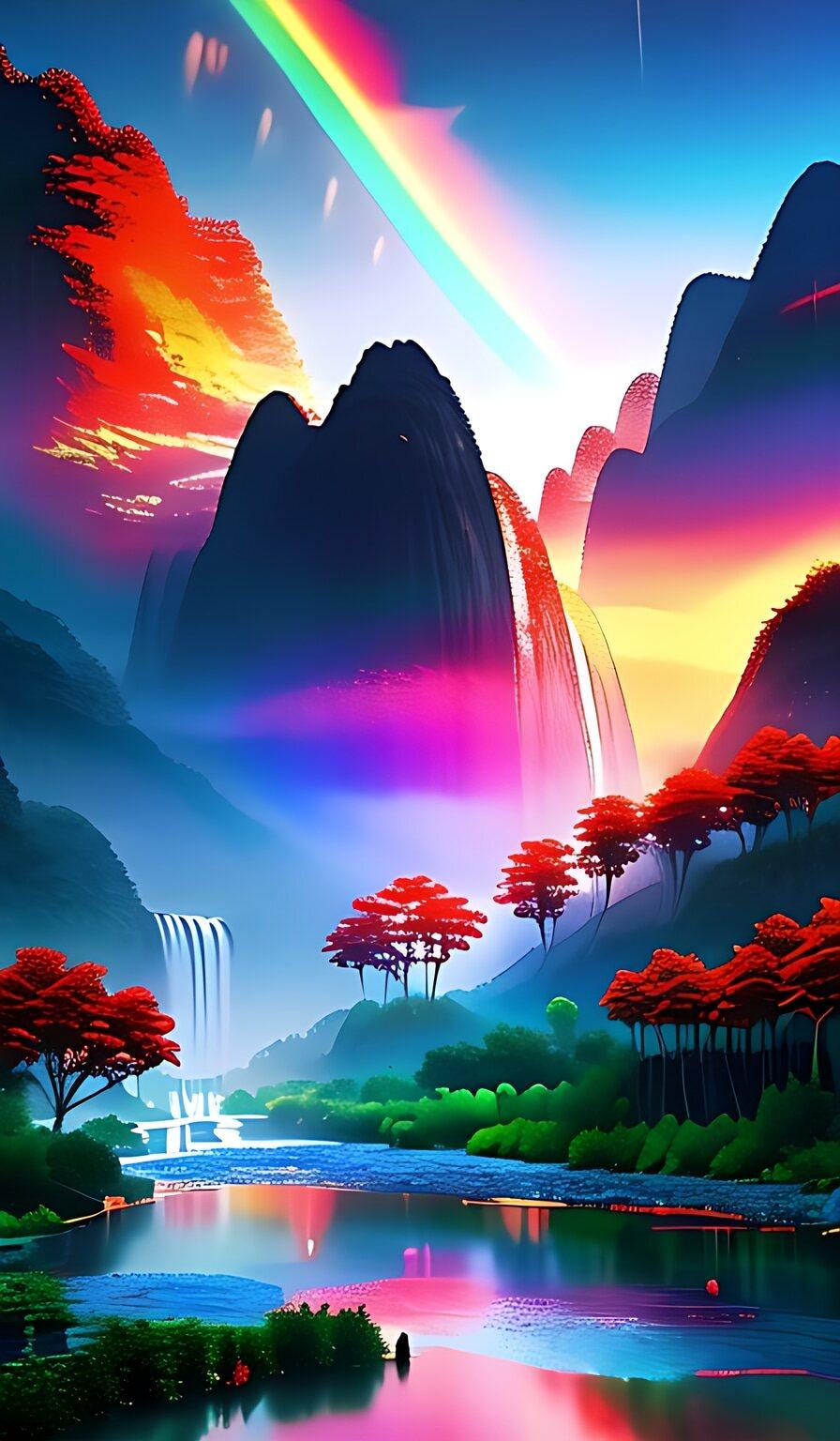 @我要上热门🔥涨粉 山水间的诗意画卷 @人间仙境美如画 山水夜景 绝美人间仙境