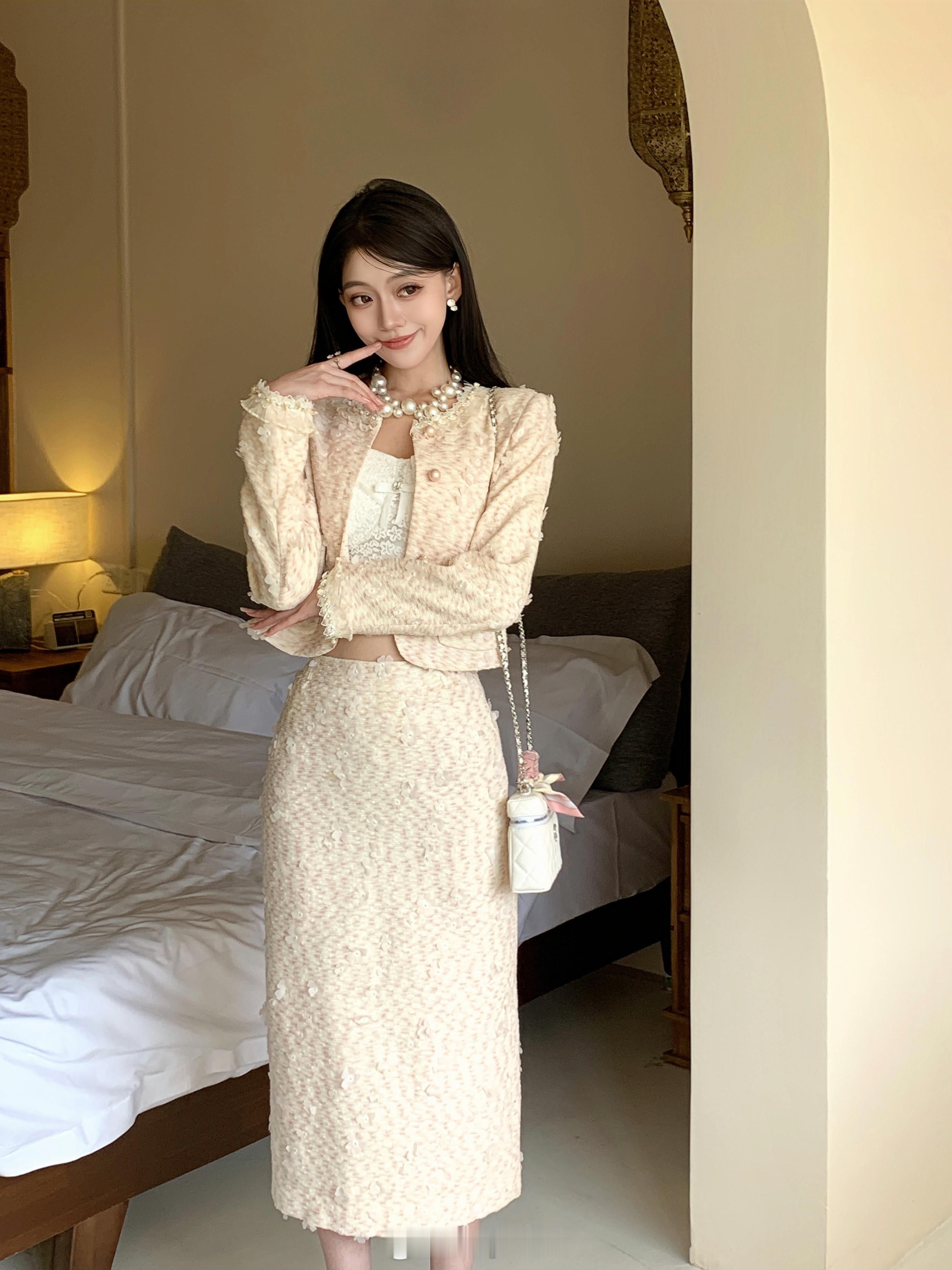 8.25 00:00  🆕 特意定制的提花+立体花朵面料~温柔雪粉色版型调整了