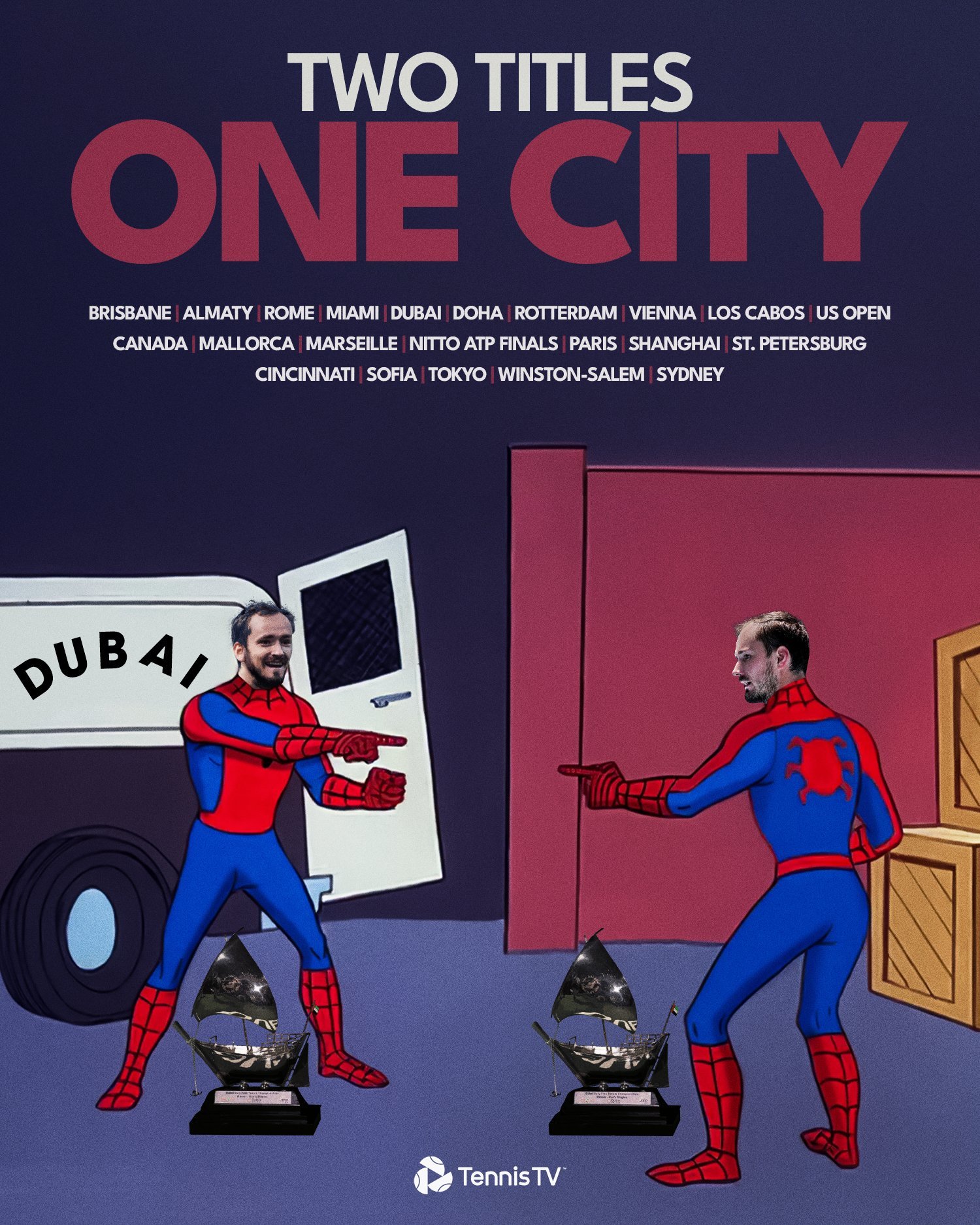 梅德韦杰夫迪拜赛夺冠 梅总以如此戏剧性的方式拿到迪拜赛500赛冠军后，打破了梅总