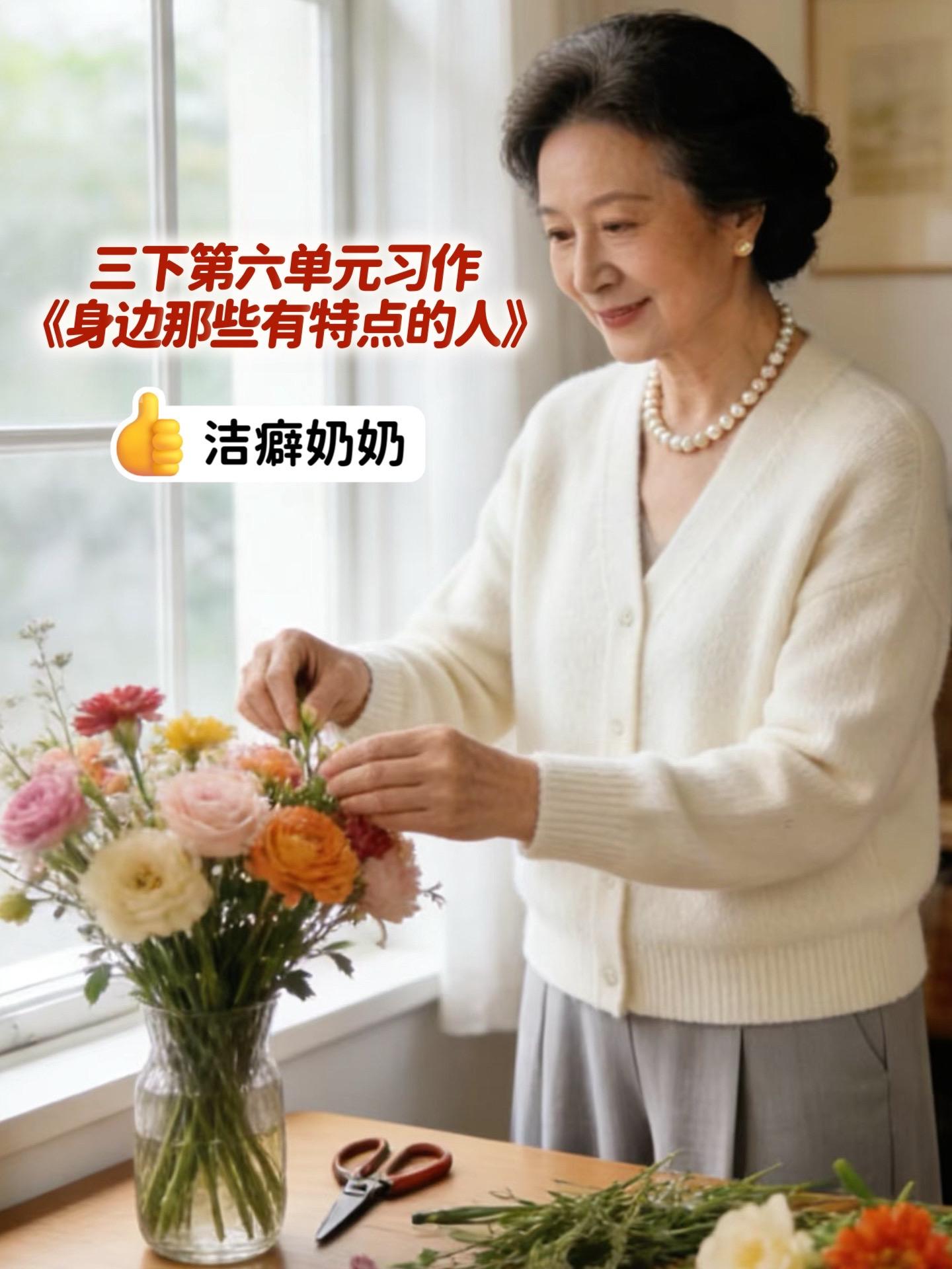 《身边那些有特点的人》 洁癖奶奶。小学三年级下册第六单元习作《身边那些...