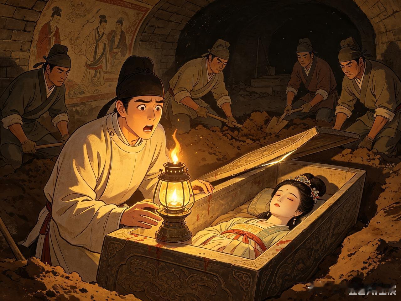唐元和年间，汴州有个刘氏子盗墓时居然发现棺材里的绝美女尸没有腐烂，居然活过来了！