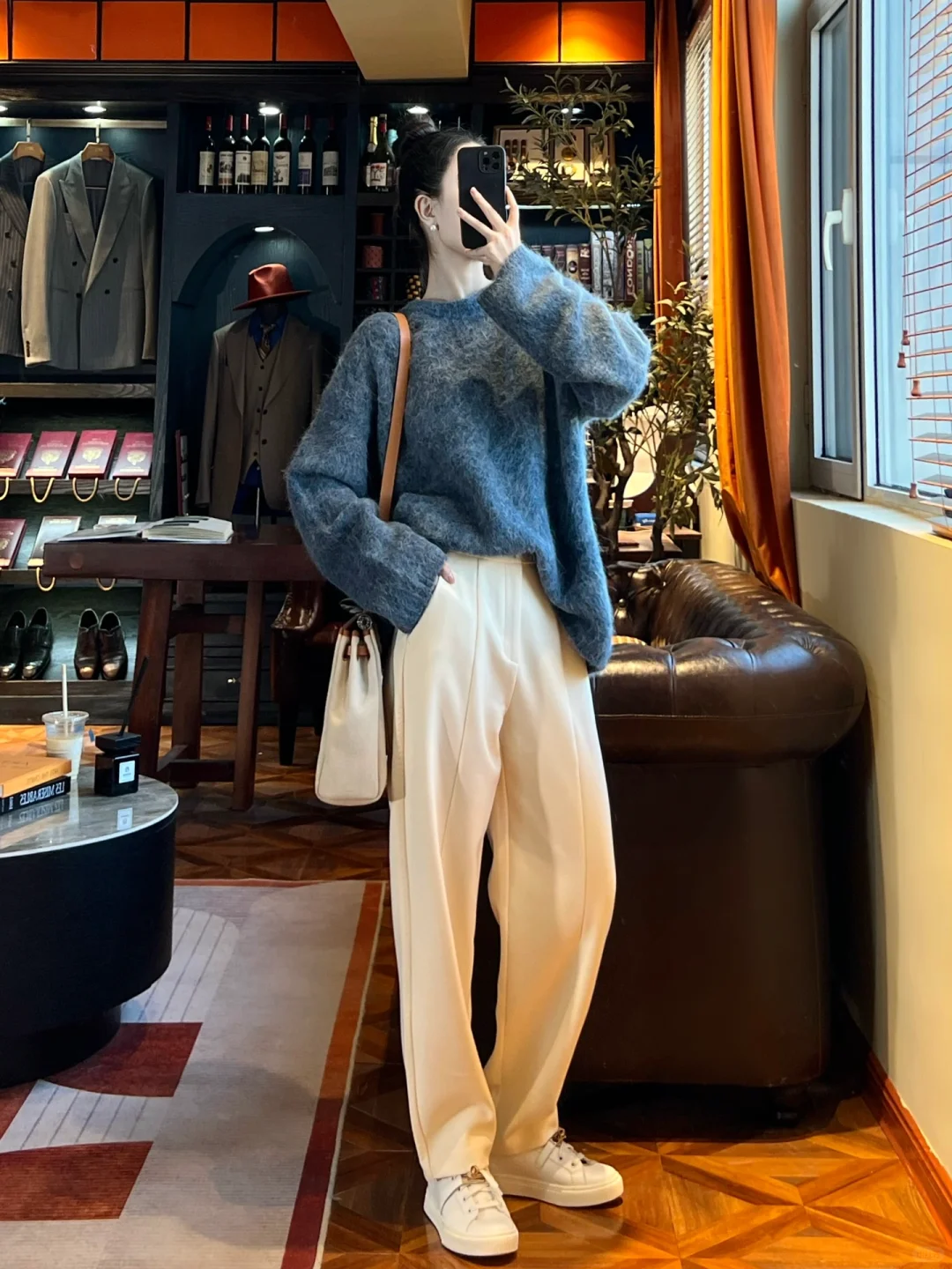 今天这套也太温柔了吧！蓝➕白 绝美～