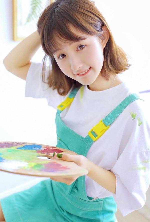 元气少女，画画时光，快乐无限！🎨😊可爱 元气少女 无敌元气少女