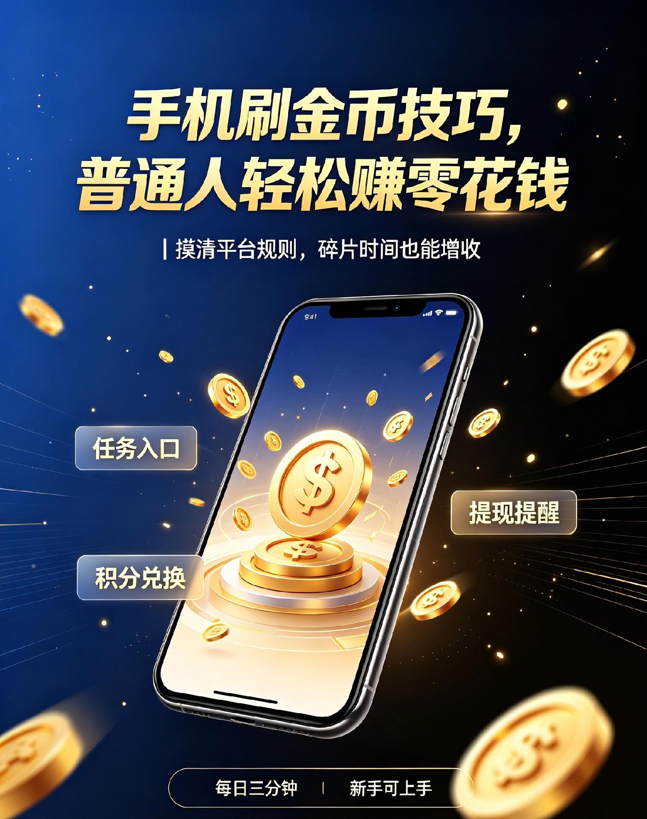 手机刷金币技巧，普通人轻松赚零花钱
摸清平台规则，碎片时间也能增收