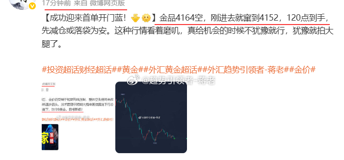 精准拿捏金品空单，利润直接收割2400刀金品4164位置空单，现报4139位置目
