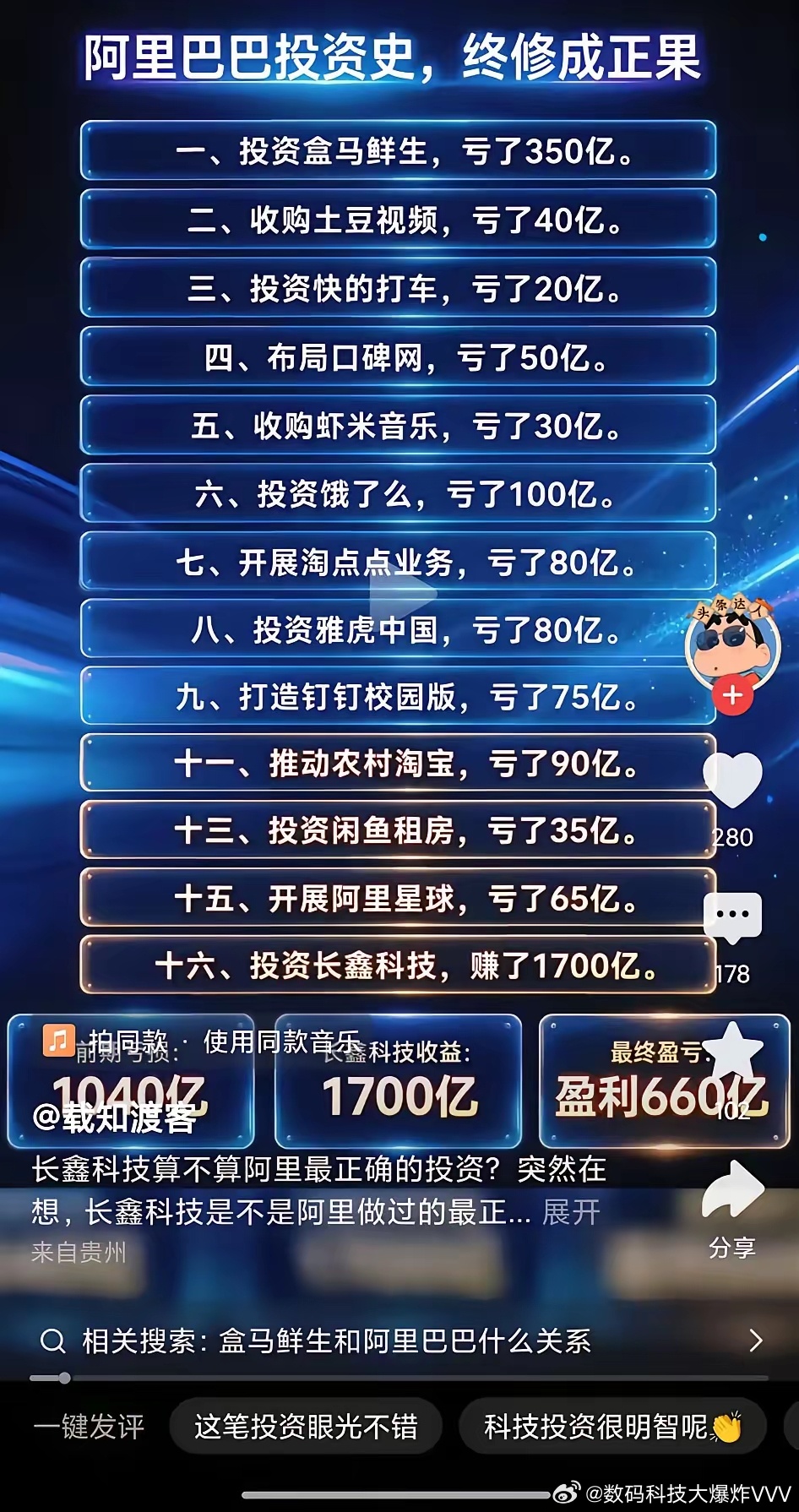 失败15次，第16次赢回千亿！阿里重仓长鑫科技浮盈超1600亿，这才是科技巨头真