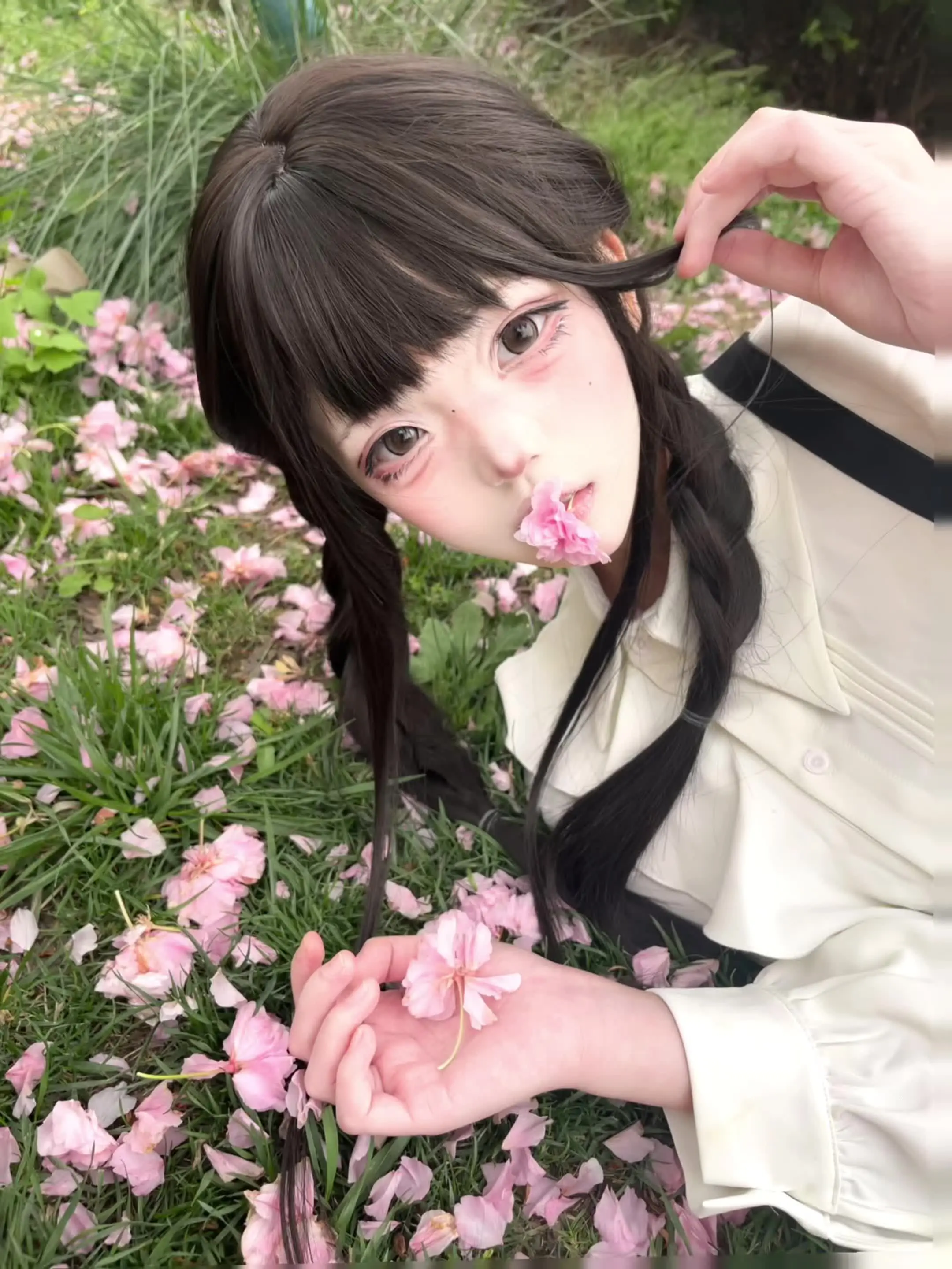 与落花海棠一日
