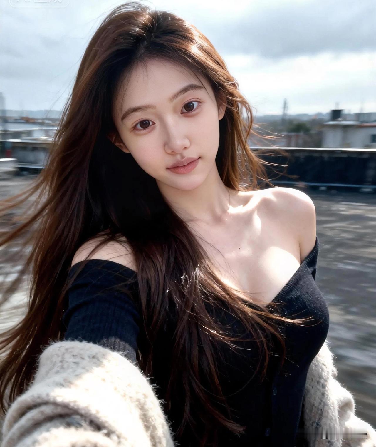 阳光下的温柔少女，微风拂过发梢，自在而美好。🌞💕干净清新的日常穿搭 温柔气质