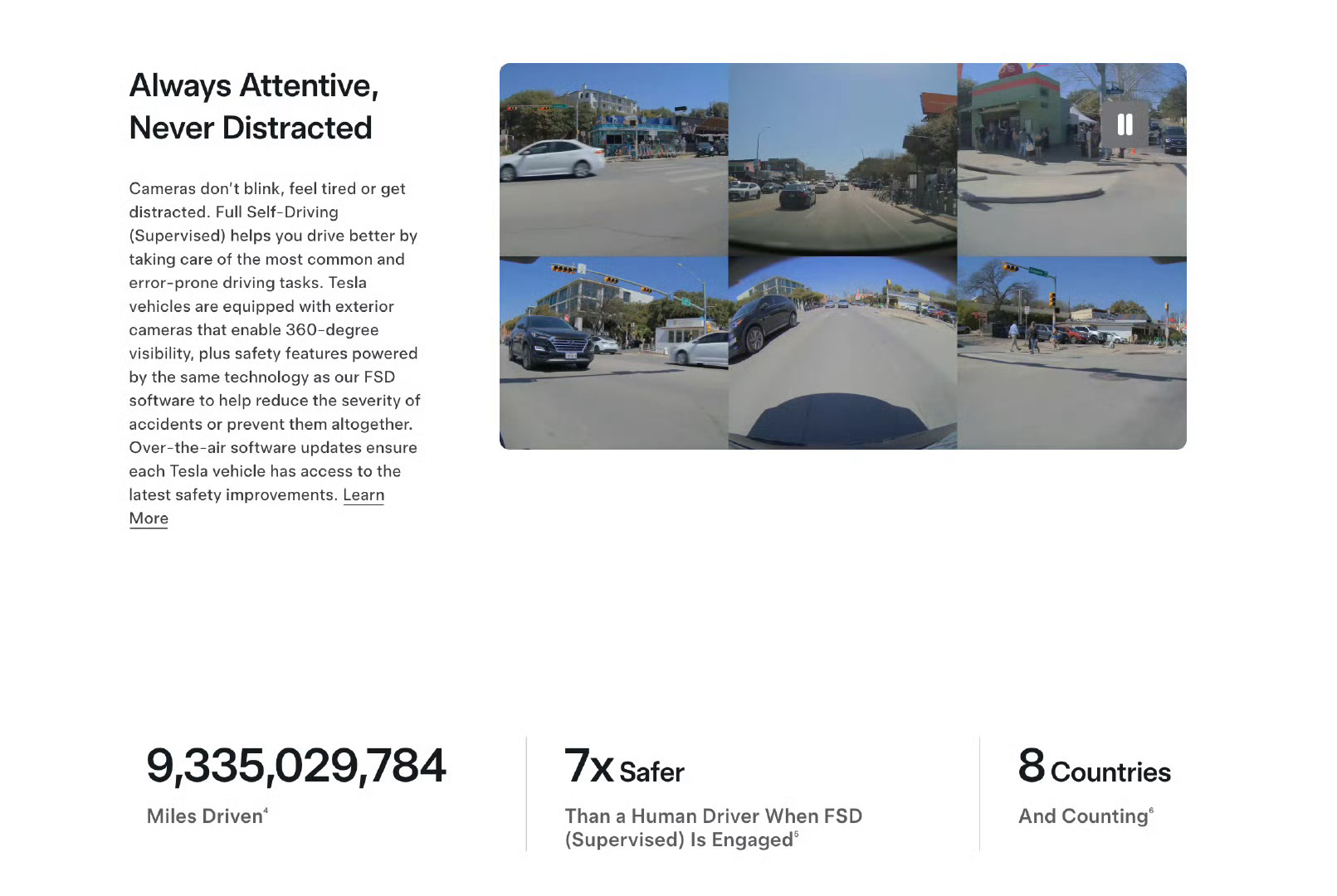 全球范围内，特斯拉和华为乾崑智驾里程的比较特斯拉全球累计超93亿英里，合计超15