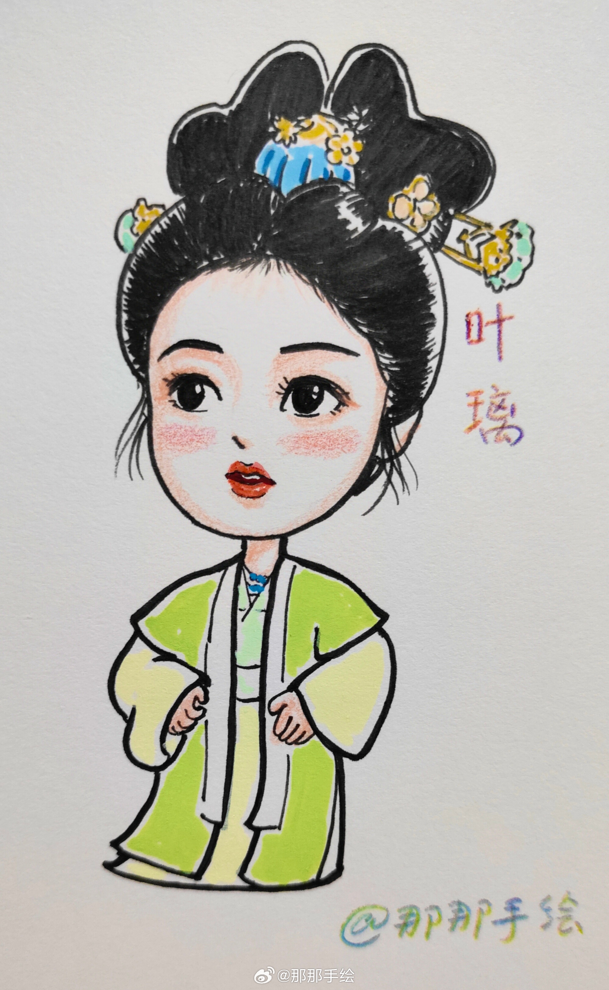 白鹿 喜欢白鹿，今画幅叶璃漫像，美美哒，可可爱爱哒莫璃白鹿叶璃 ﻿