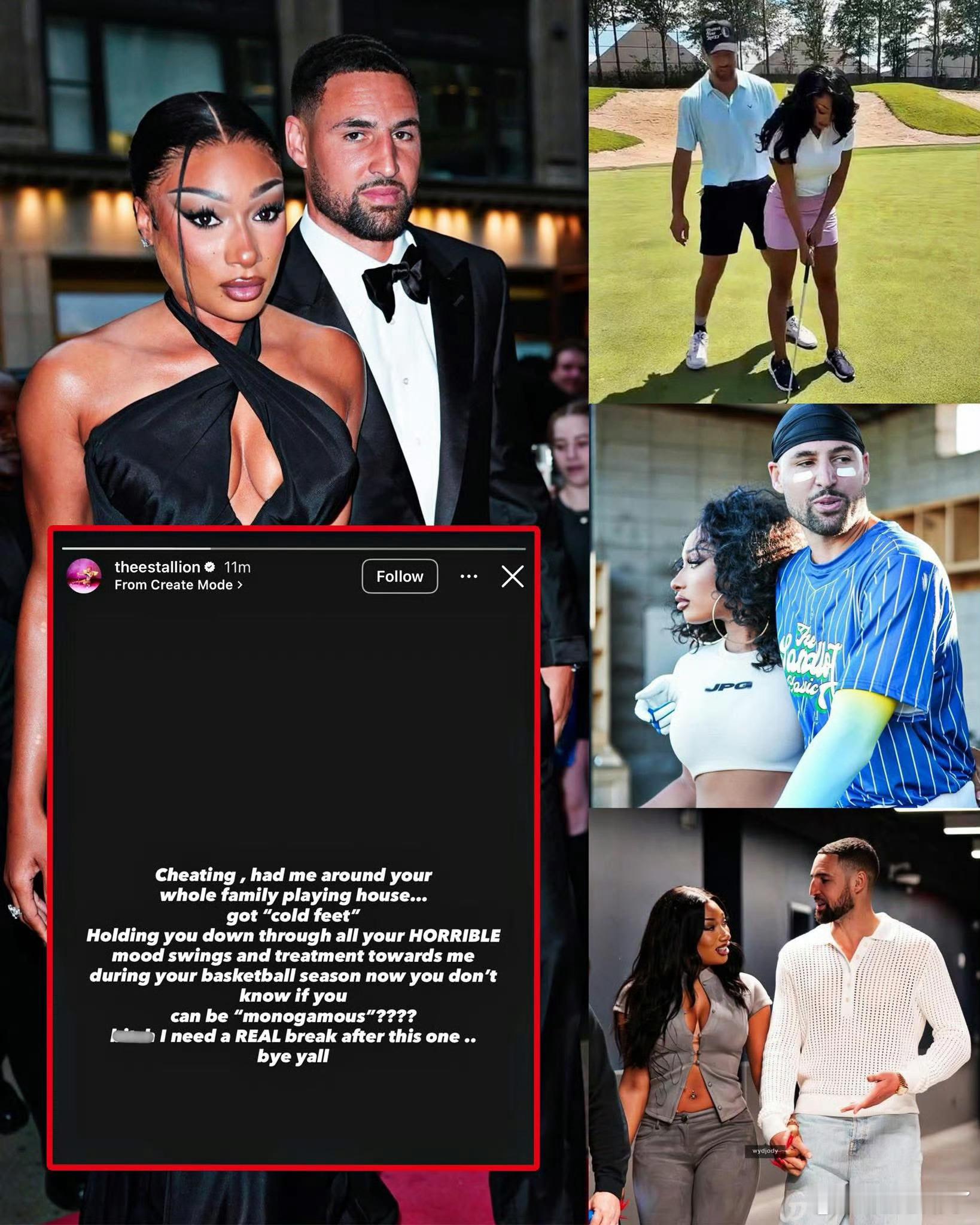 克莱又出轨了克莱汤普森的女友：说唱歌手马冬梅发文说已经与克莱分手，并称克莱出轨“