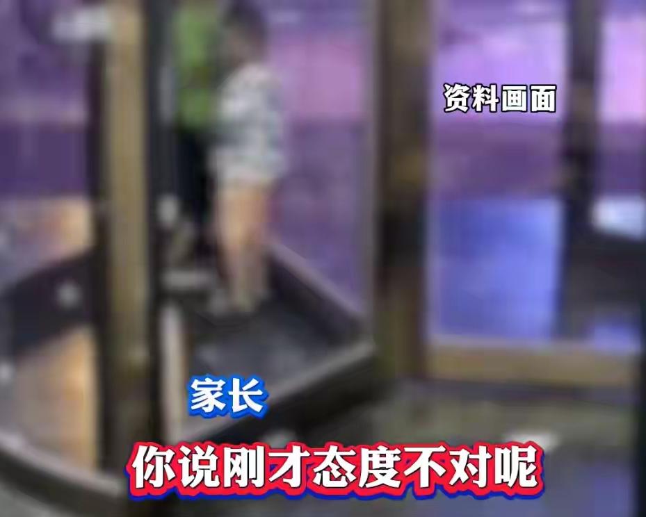 近日有个小孩玩酒店的旋转门，工作人员看见后连忙提醒，可能怕发生危险，声音大了点，