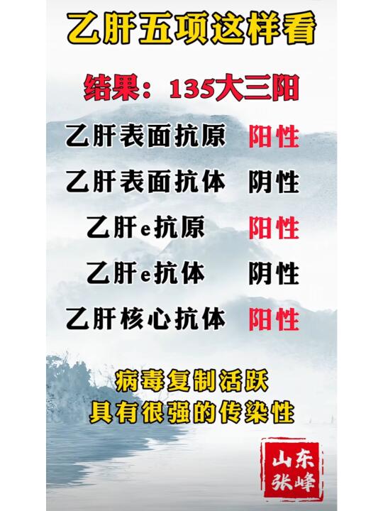 乙肝五项这样看，简单又高效！