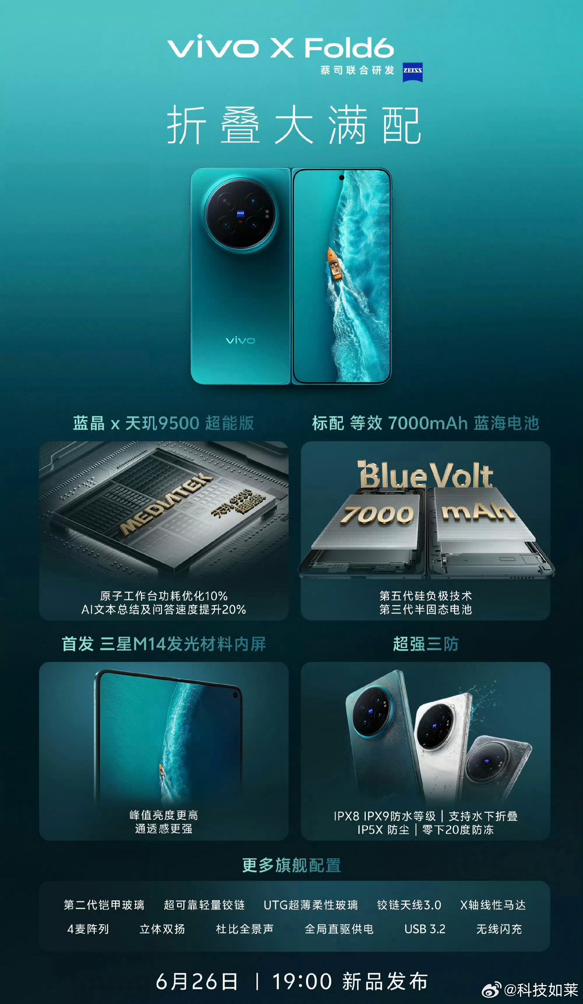 vivo X Fold6晚上就要发布，猜猜这代价格多少