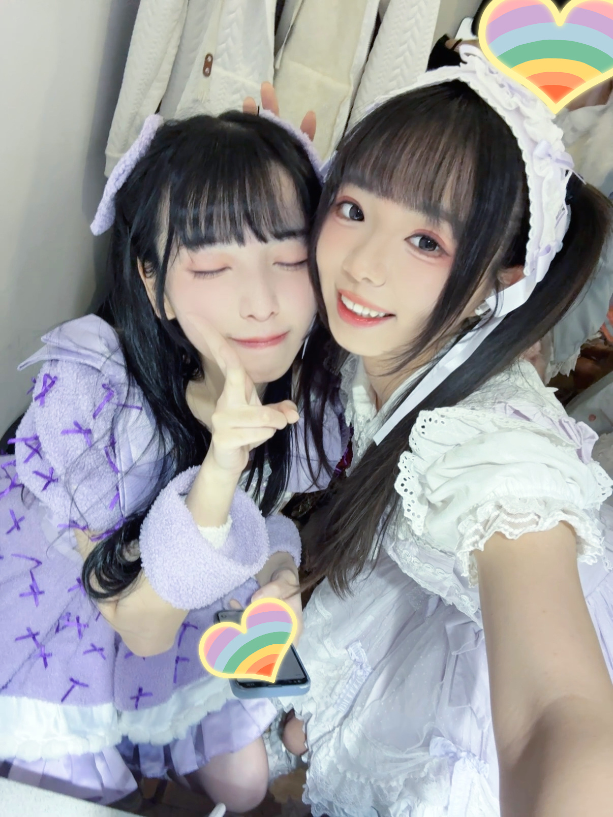 和我喜欢的虹虹绫绫！🌈🍎虹虹要好好养伤！小绫要天天开心哦！兜系少女