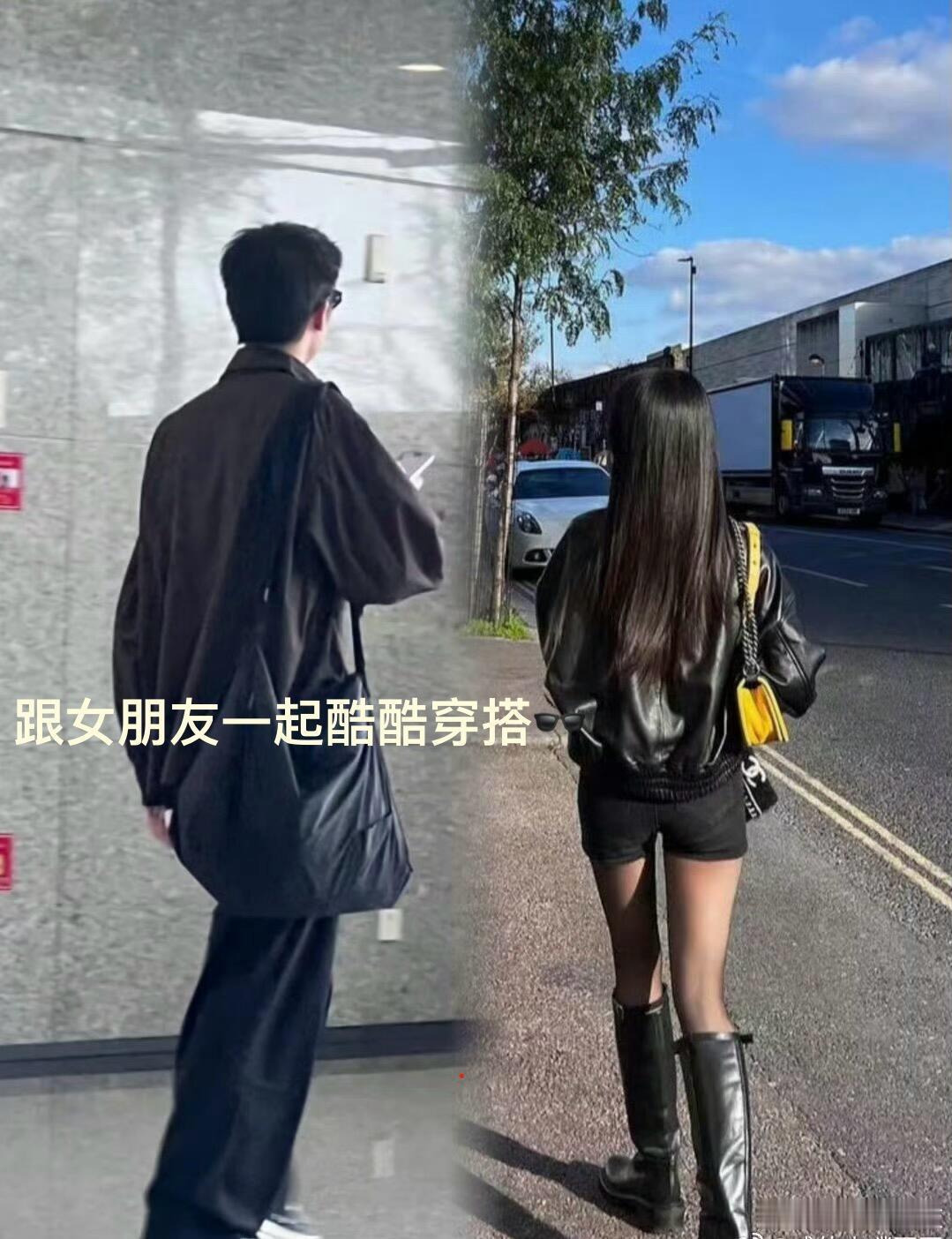 跟着青雅，高哥变酷了🧐🧐今天的机场偶遇图，不仅戴墨镜了！还是全身黑的酷穿搭！