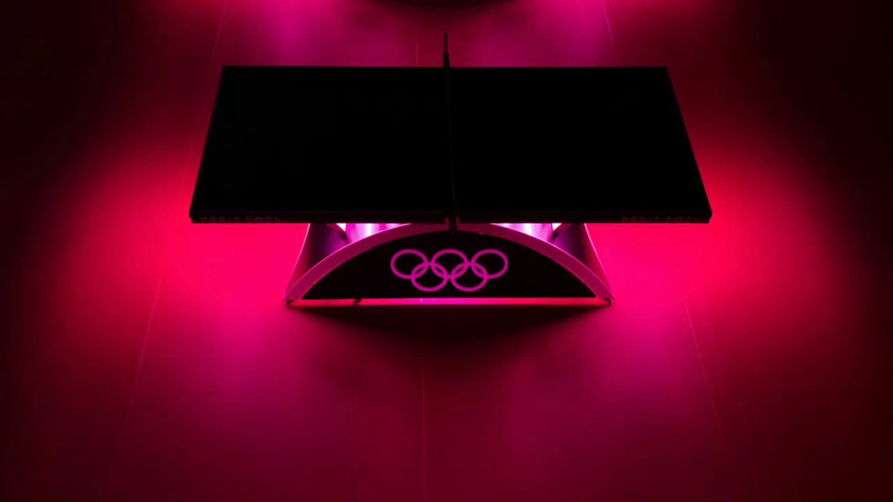 这份粉红色球台的浪漫 属于2024巴黎奥运会那个夏天的乒乓球卫冕奥运冠军陈梦🏆