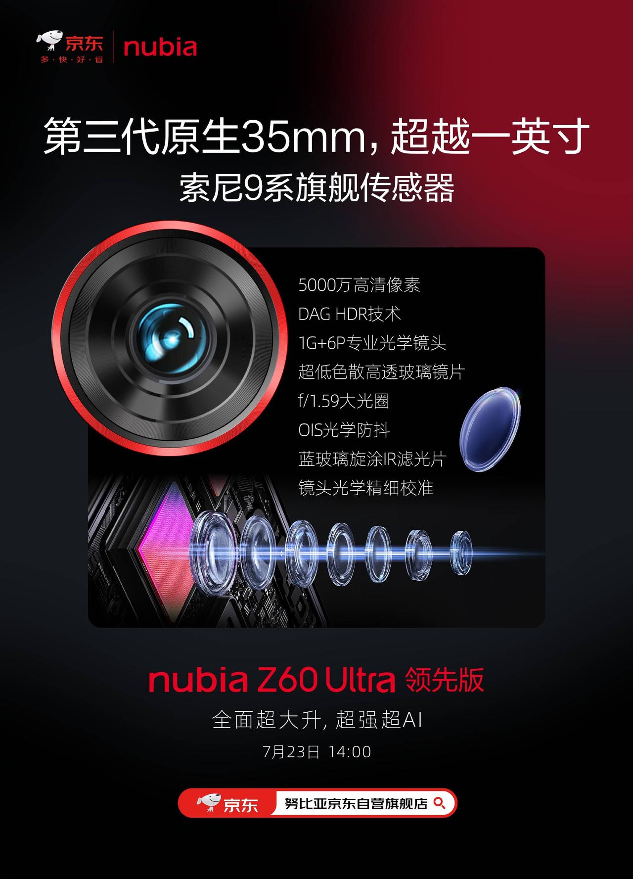 努比亚 Z60 Ultra 领先版影像配置公开

努比亚手机官方公布了努比亚 Z