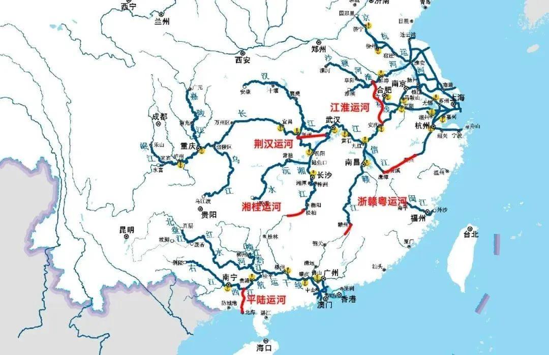 内河运河大动脉系列：西南华南国家水运大棋，彻底全盘激活
 
在我国整体内河水运布
