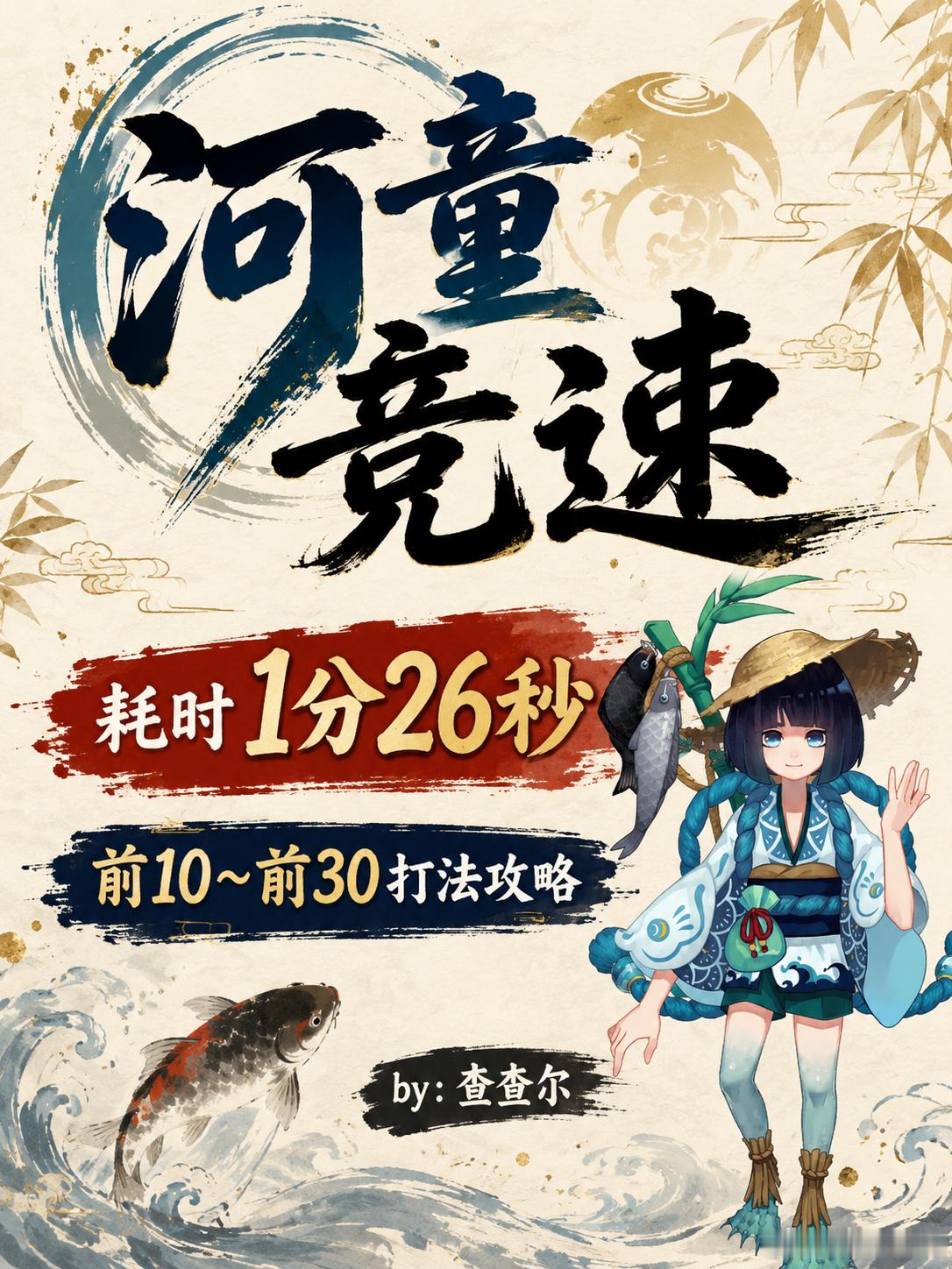 阴阳师手游超话创作官acg优创官 【河童竞速】1分26秒｜冲榜区前10～前30打