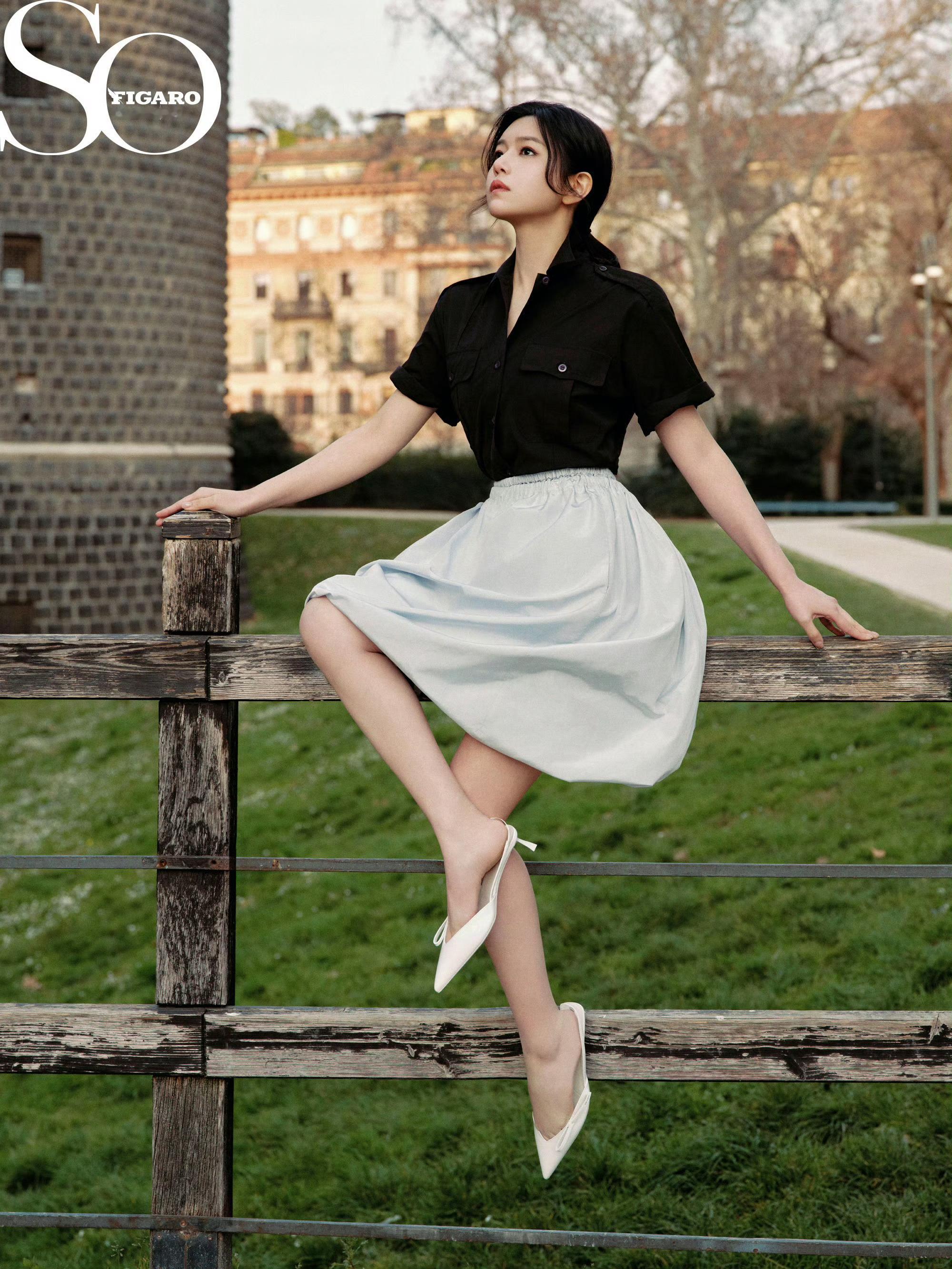 SoFigaro陈妍希封面陈妍希米兰绮旅大片 