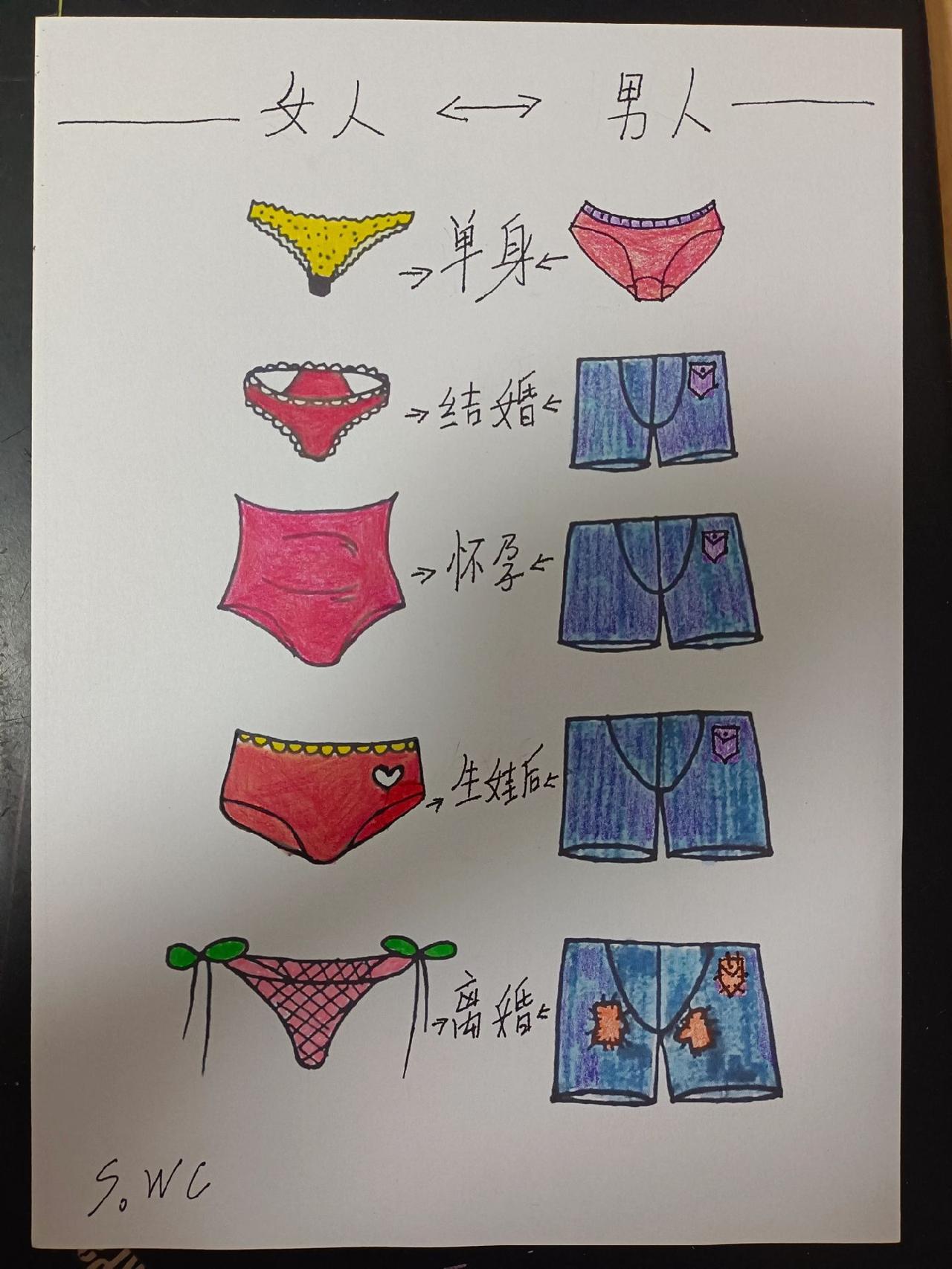 男✔女、内内的真实写照。