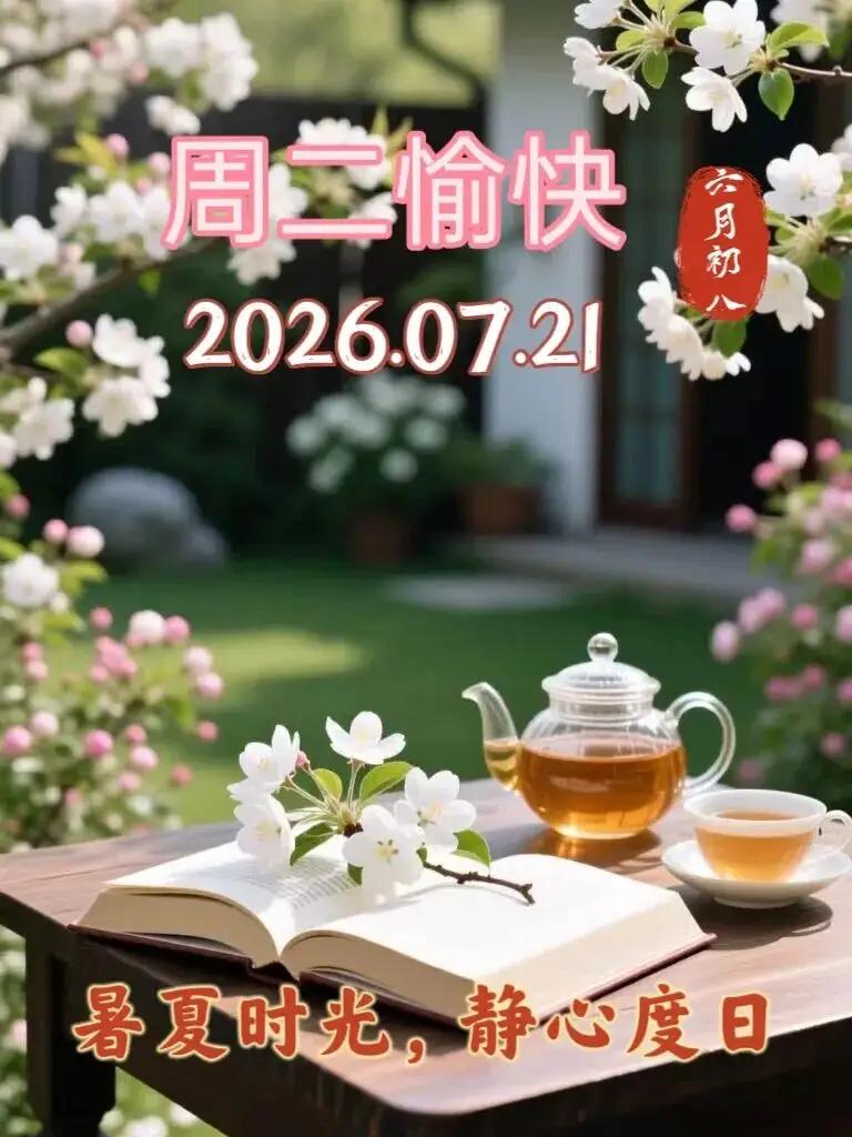 7.21日[燃烧的心][福]早上好[招财进宝][大笑]
荷风依旧，夏木繁茂。愿我