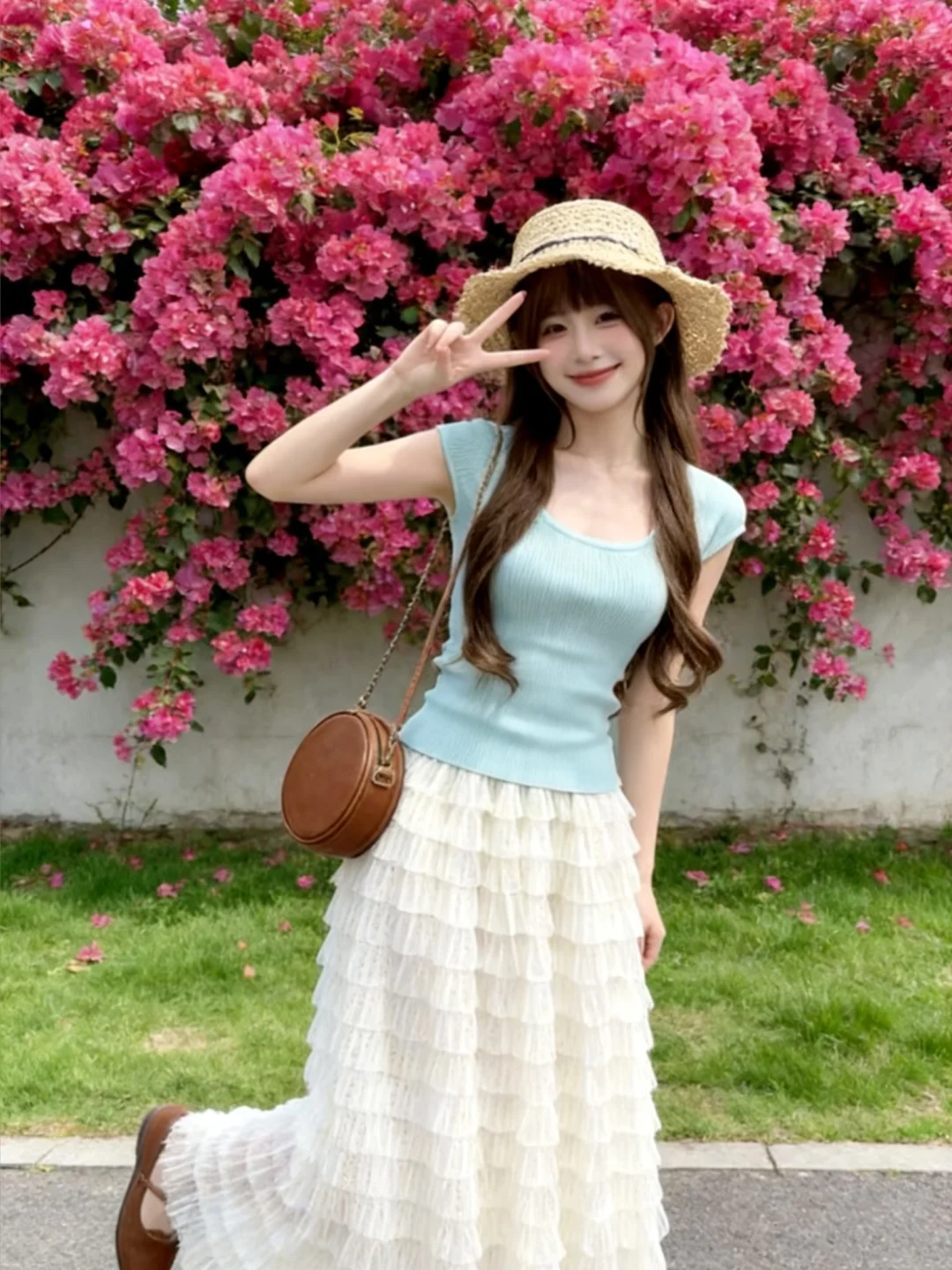 纯欲甜美风套装💗花花和春天最配了