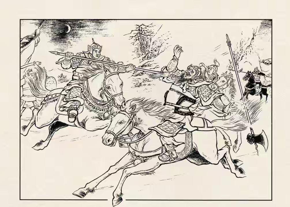 三国演义连环画：这员大将是谁？竟然被赵云一枪刺死！是徐晃吗？是画家画错了还是画错