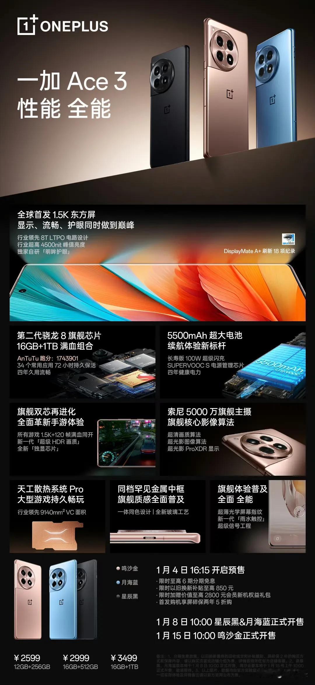 #一加Ace3# 发布后，压力给到今晚发布的荣耀X50GT了，两款同为性能机，虽