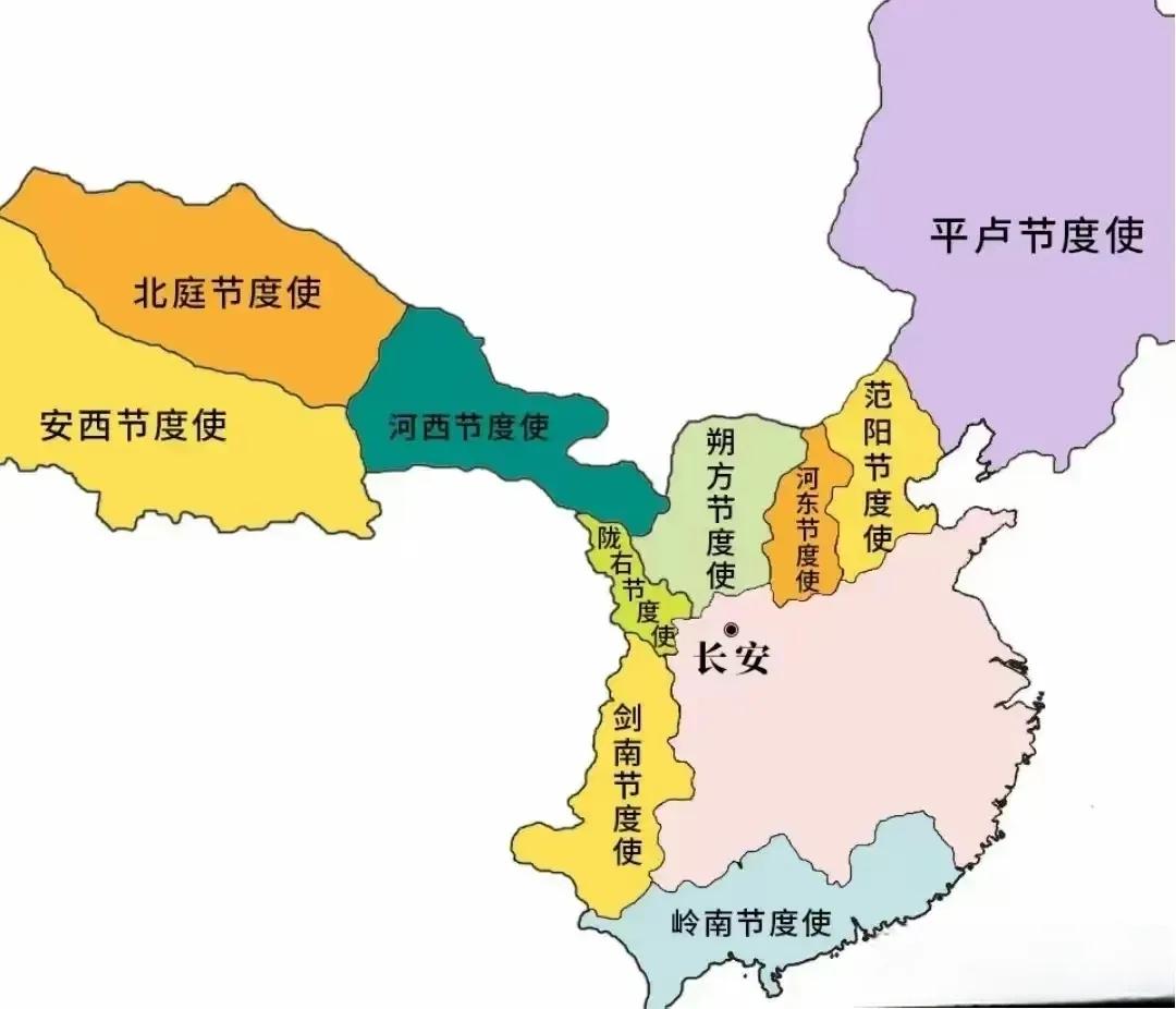 此图深刻揭示了唐玄宗暮年决策的昏聩，竟将平卢、范阳、河东三镇节度使的重任悉数托付