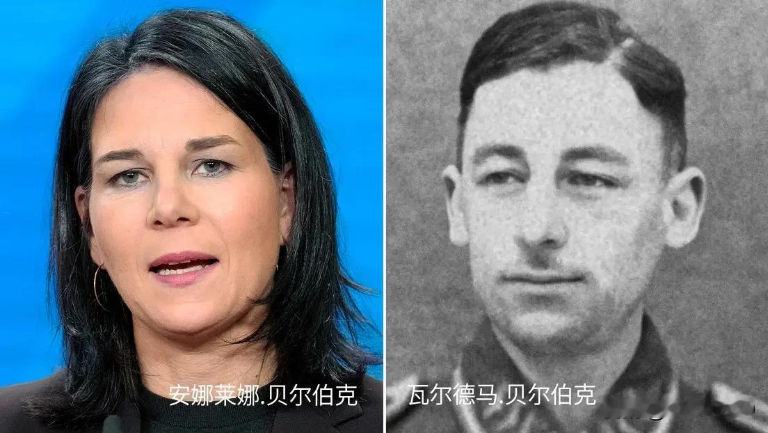 右边那位是德国业余外长的爷爷瓦尔德马.贝尔伯克。参加过入侵波兰的战争，参加过入侵