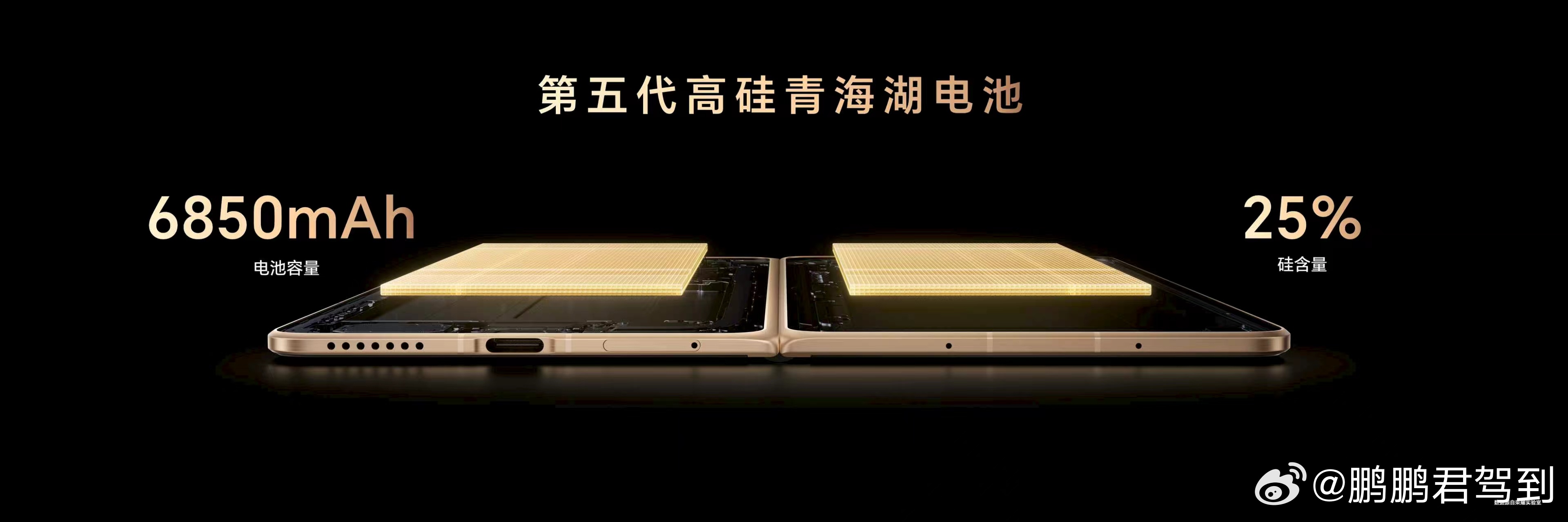 荣耀Magic V6  所搭载的新一代青海湖刀片电池，电池容量来到了7150mA